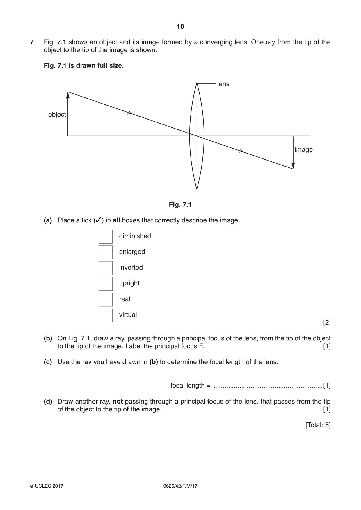 Cambridge IGCSE Physics 0625 2017 Feb/March Paper 4 · Variant 2 question paper, page 10 of 16