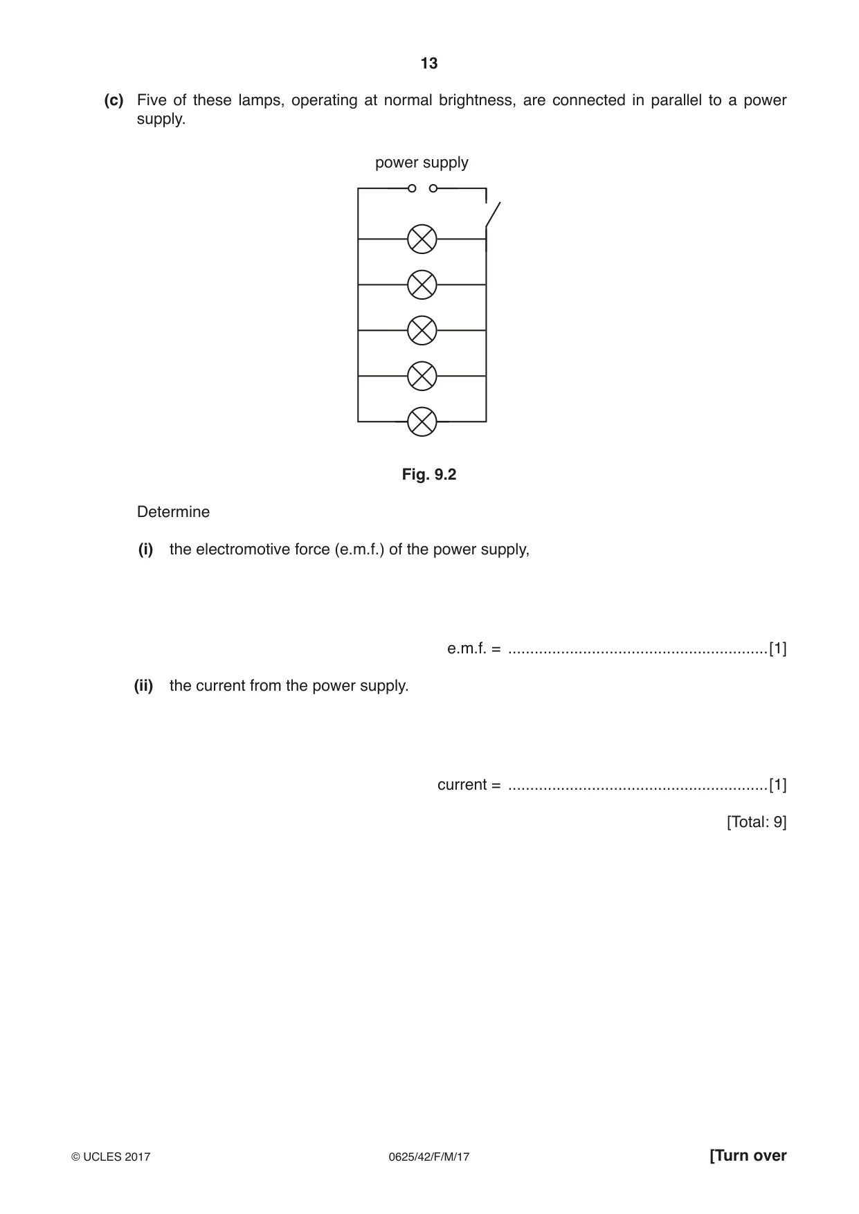 Cambridge IGCSE Physics 0625 2017 Feb/March Paper 4 · Variant 2 question paper, page 13 of 16