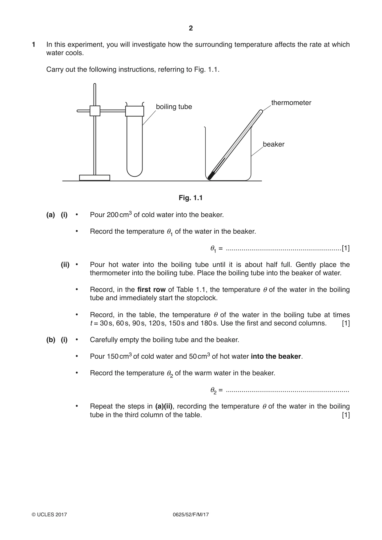 Cambridge IGCSE Physics 0625 2017 Feb/March Paper 5 · Variant 2 question paper, page 2 of 12