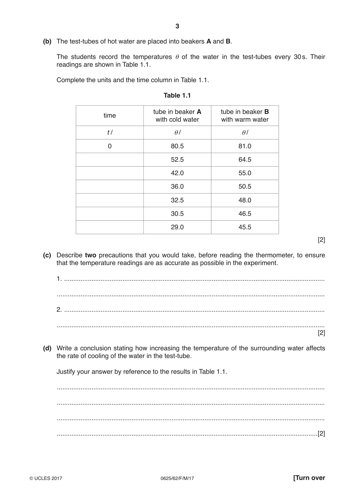 Cambridge IGCSE Physics 0625 2017 Feb/March Paper 6 · Variant 2 question paper, page 3 of 12