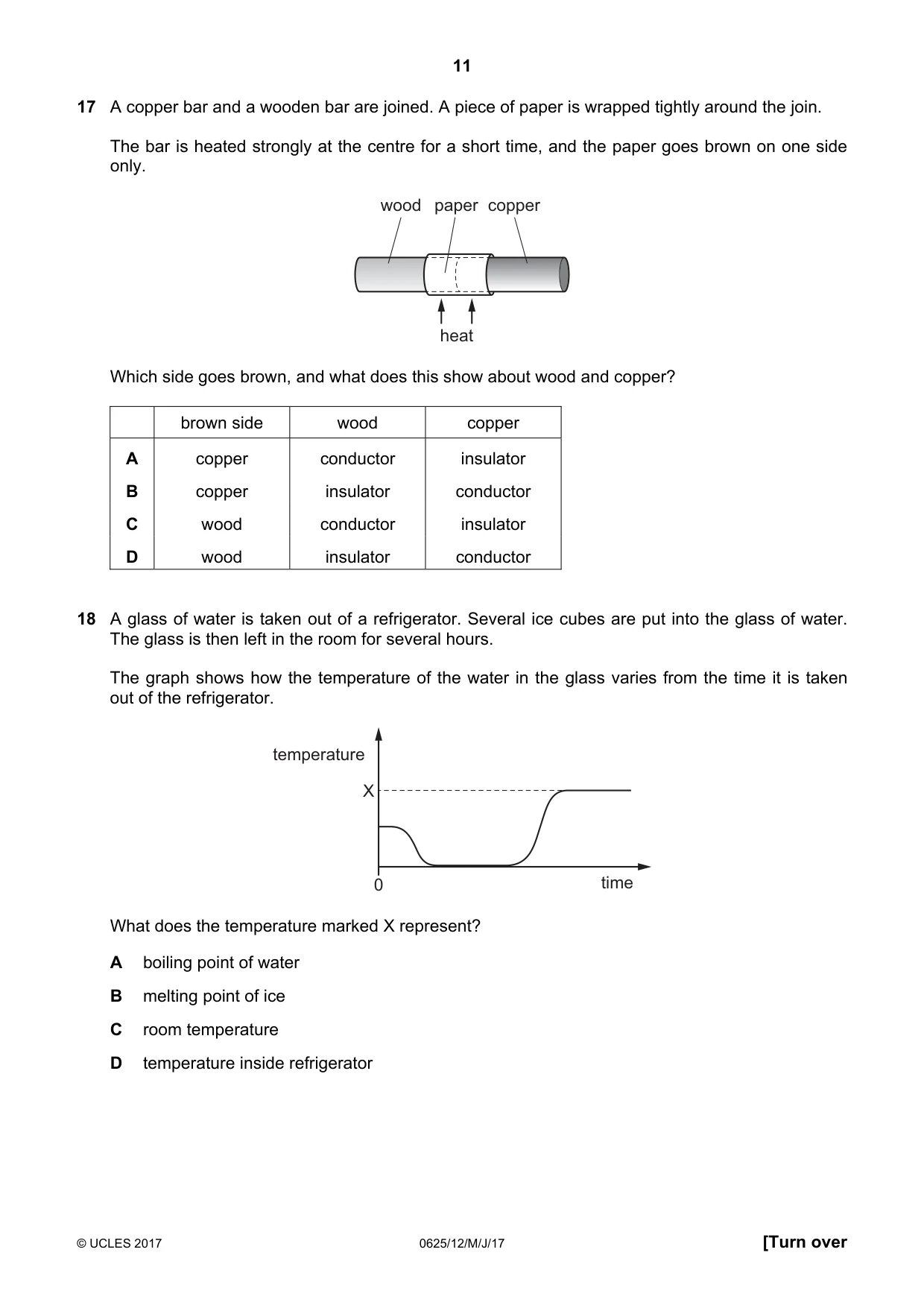 Cambridge IGCSE Physics 0625 2017 May/June Paper 1 · Variant 2 question paper, page 11 of 20