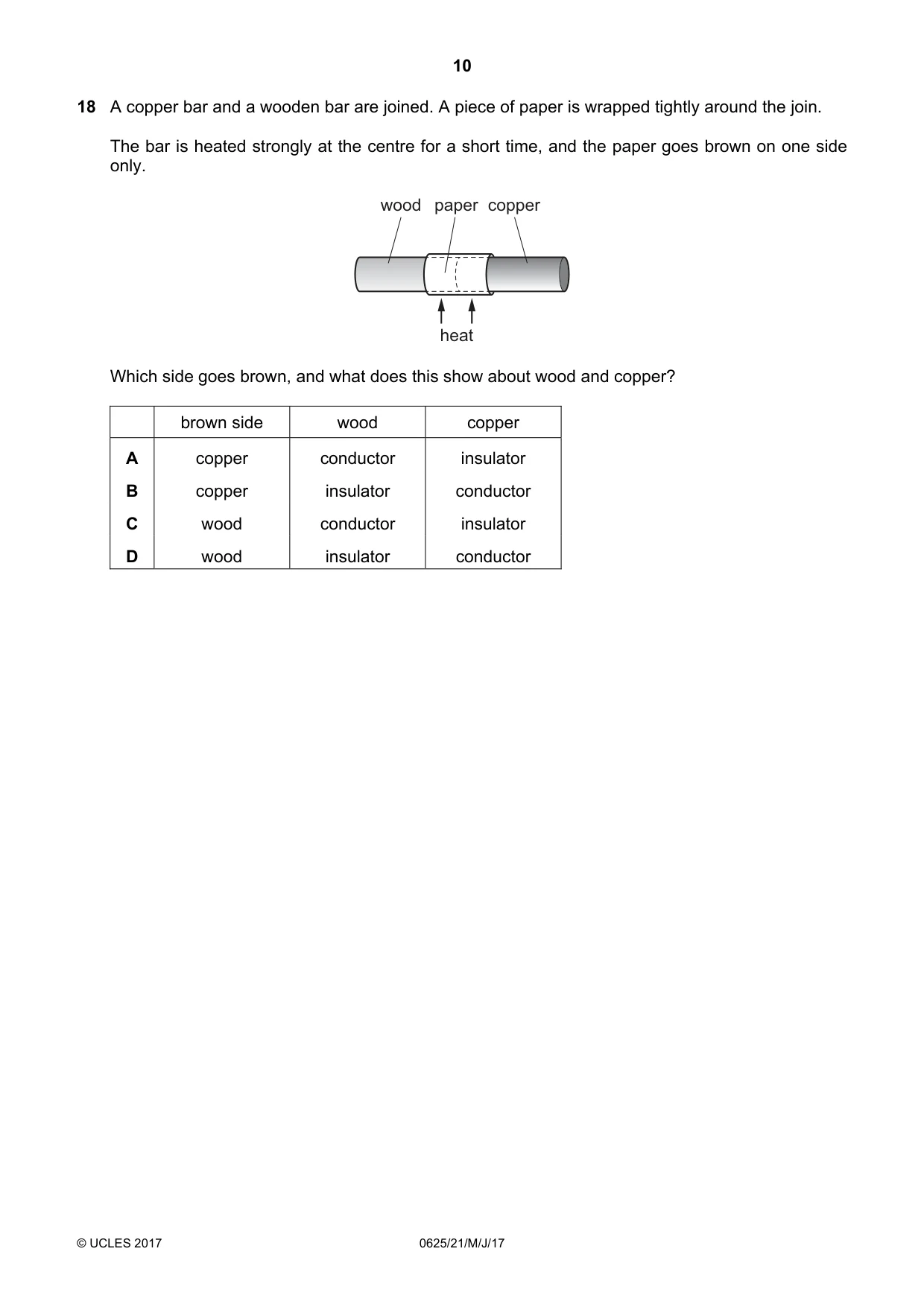 Cambridge IGCSE Physics 0625 2017 May/June Paper 2 · Variant 1 question paper, page 10 of 20