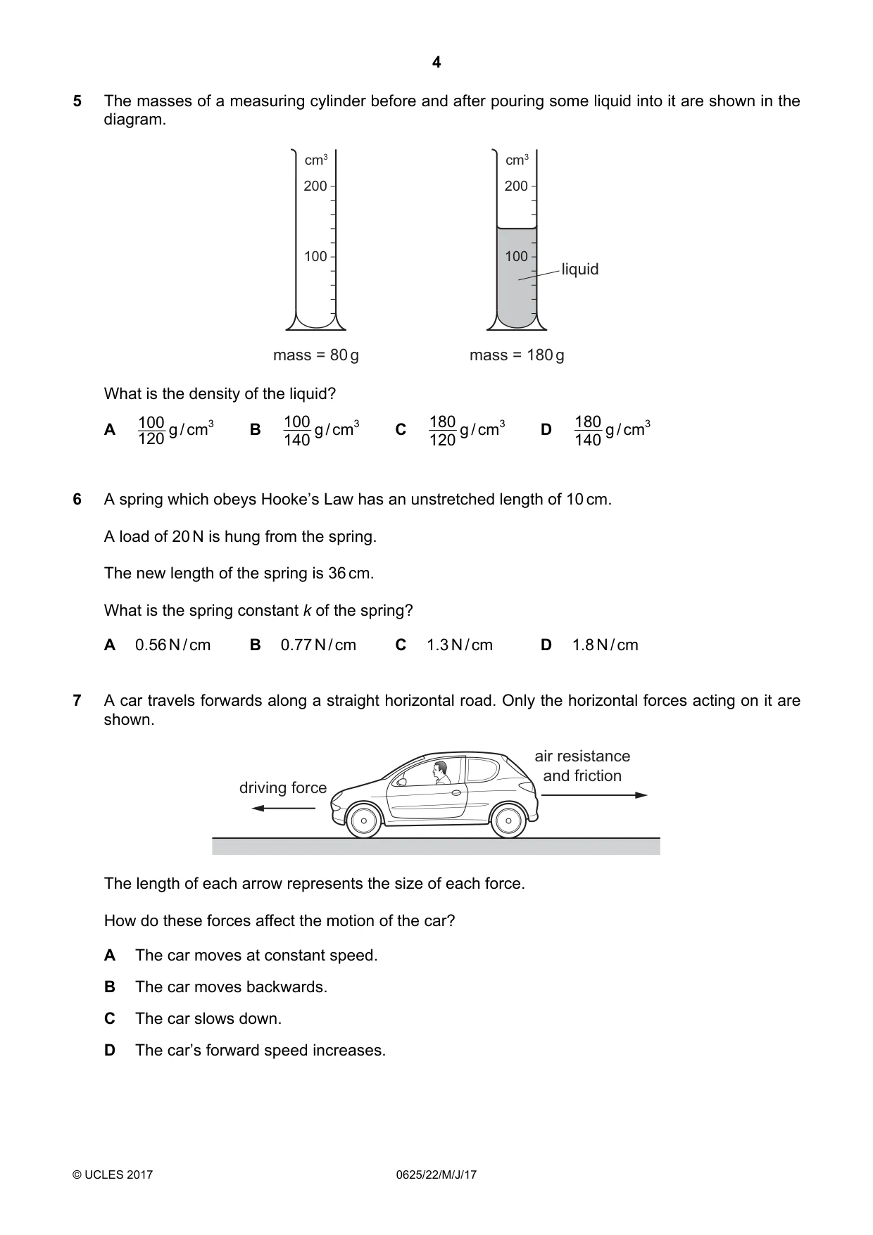 Cambridge IGCSE Physics 0625 2017 May/June Paper 2 · Variant 2 question paper, page 4 of 20