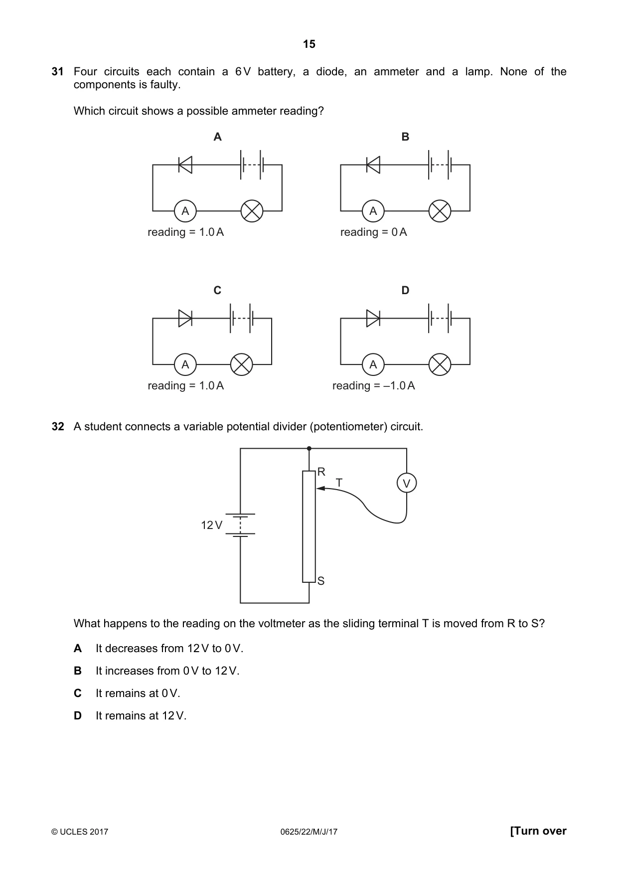 Cambridge IGCSE Physics 0625 2017 May/June Paper 2 · Variant 2 question paper, page 15 of 20