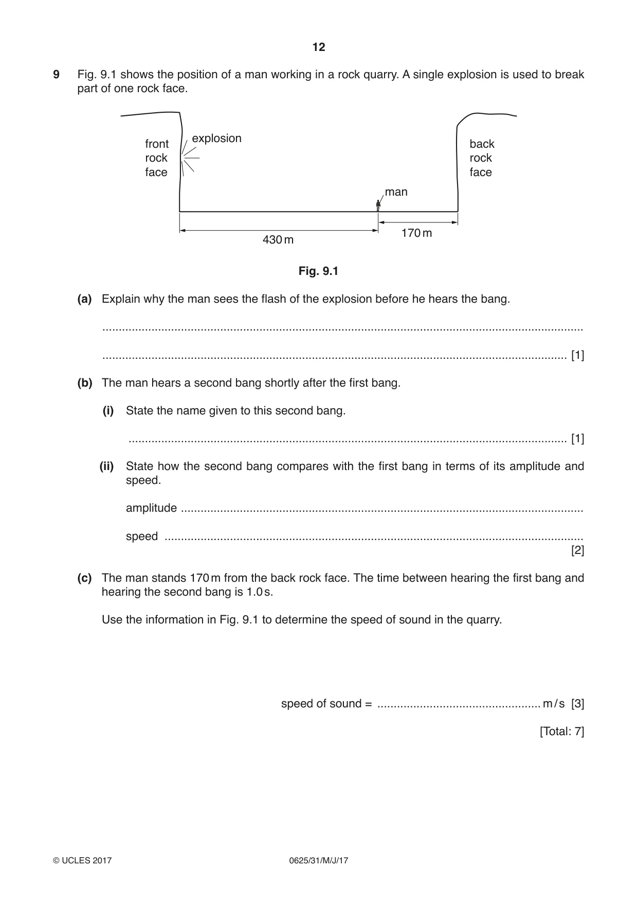 Cambridge IGCSE Physics 0625 2017 May/June Paper 3 · Variant 1 question paper, page 12 of 16