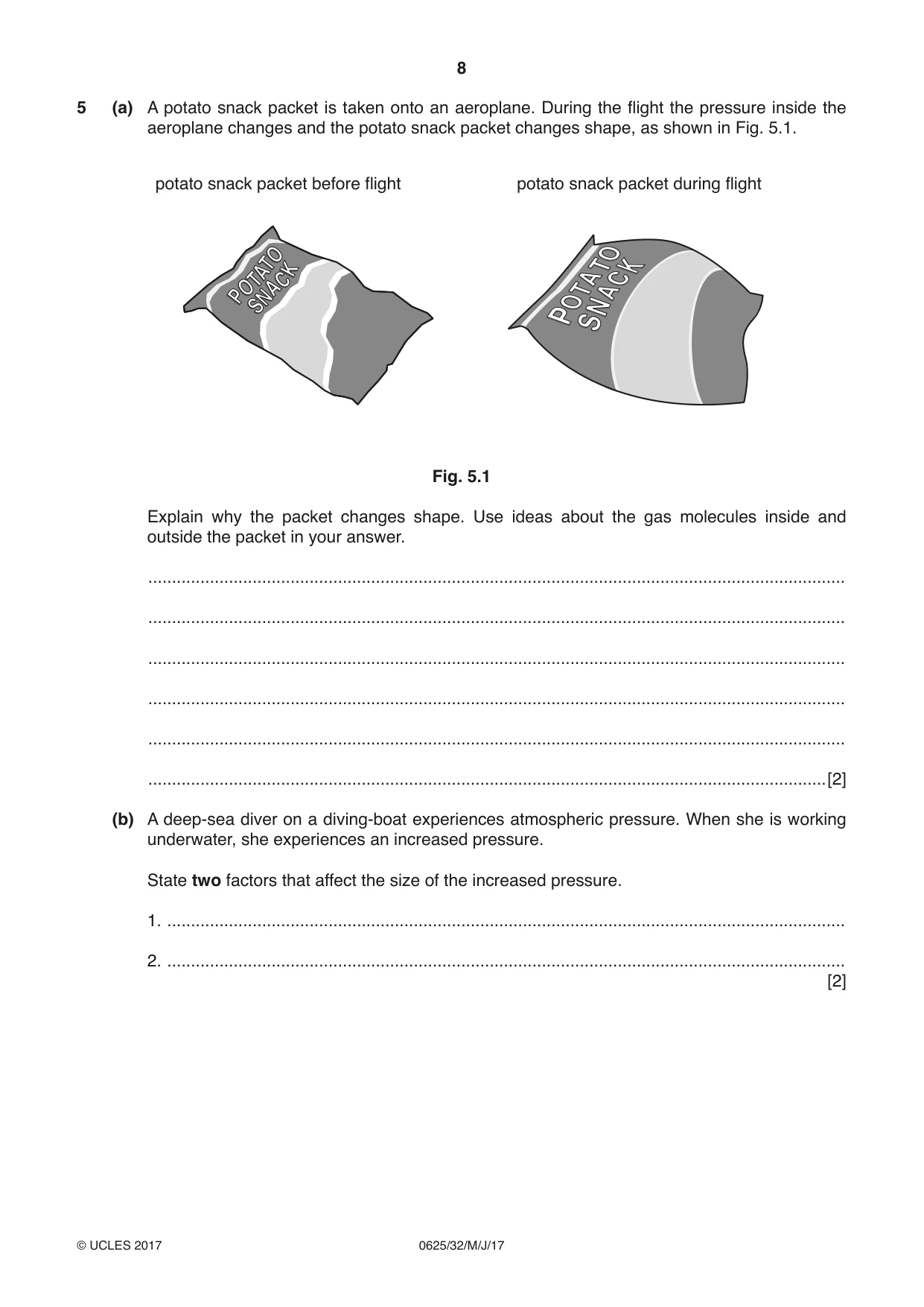 Cambridge IGCSE Physics 0625 2017 May/June Paper 3 · Variant 2 question paper, page 8 of 20