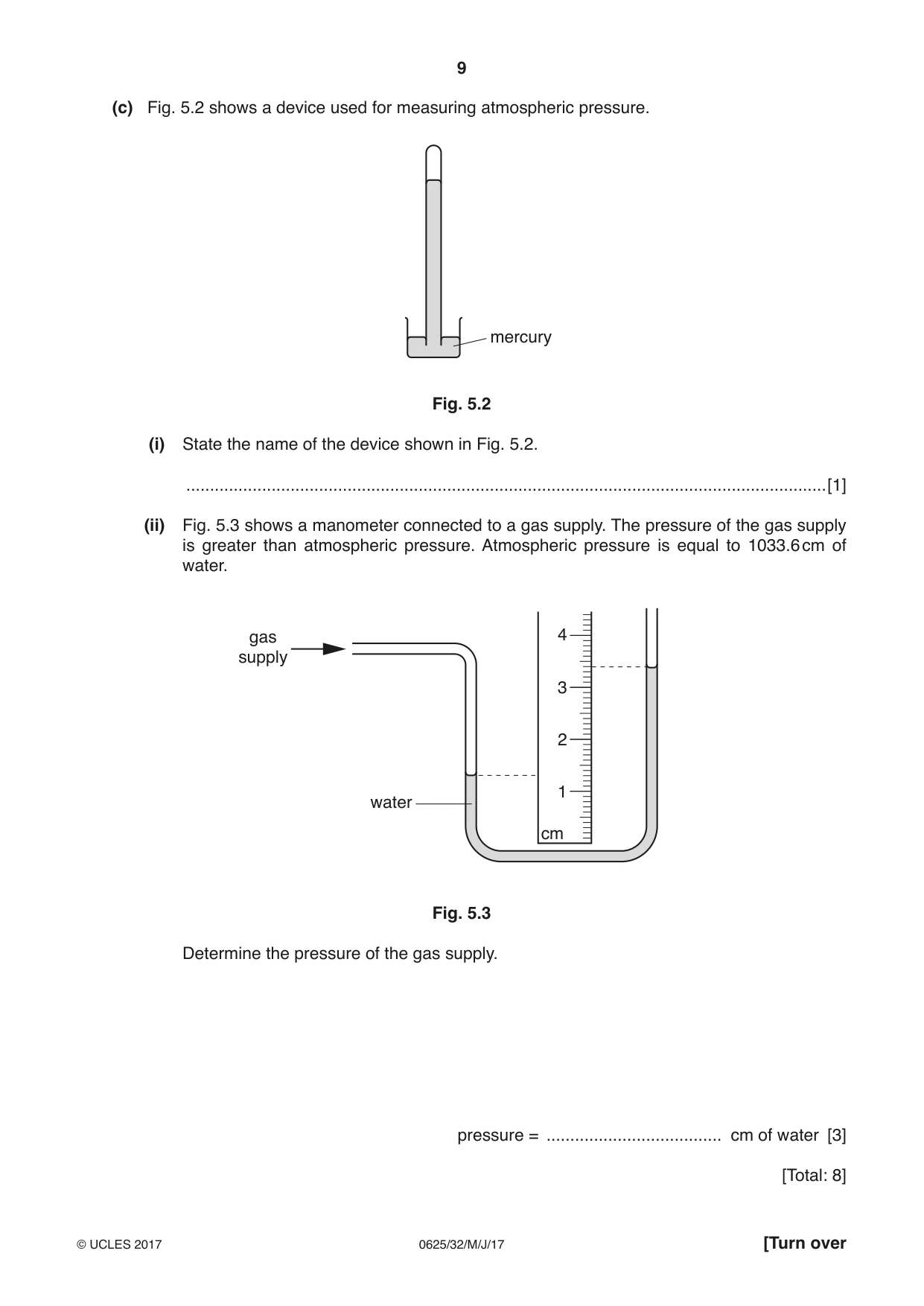 Cambridge IGCSE Physics 0625 2017 May/June Paper 3 · Variant 2 question paper, page 9 of 20