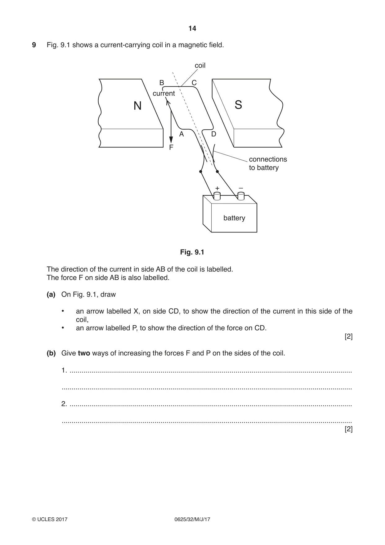 Cambridge IGCSE Physics 0625 2017 May/June Paper 3 · Variant 2 question paper, page 14 of 20