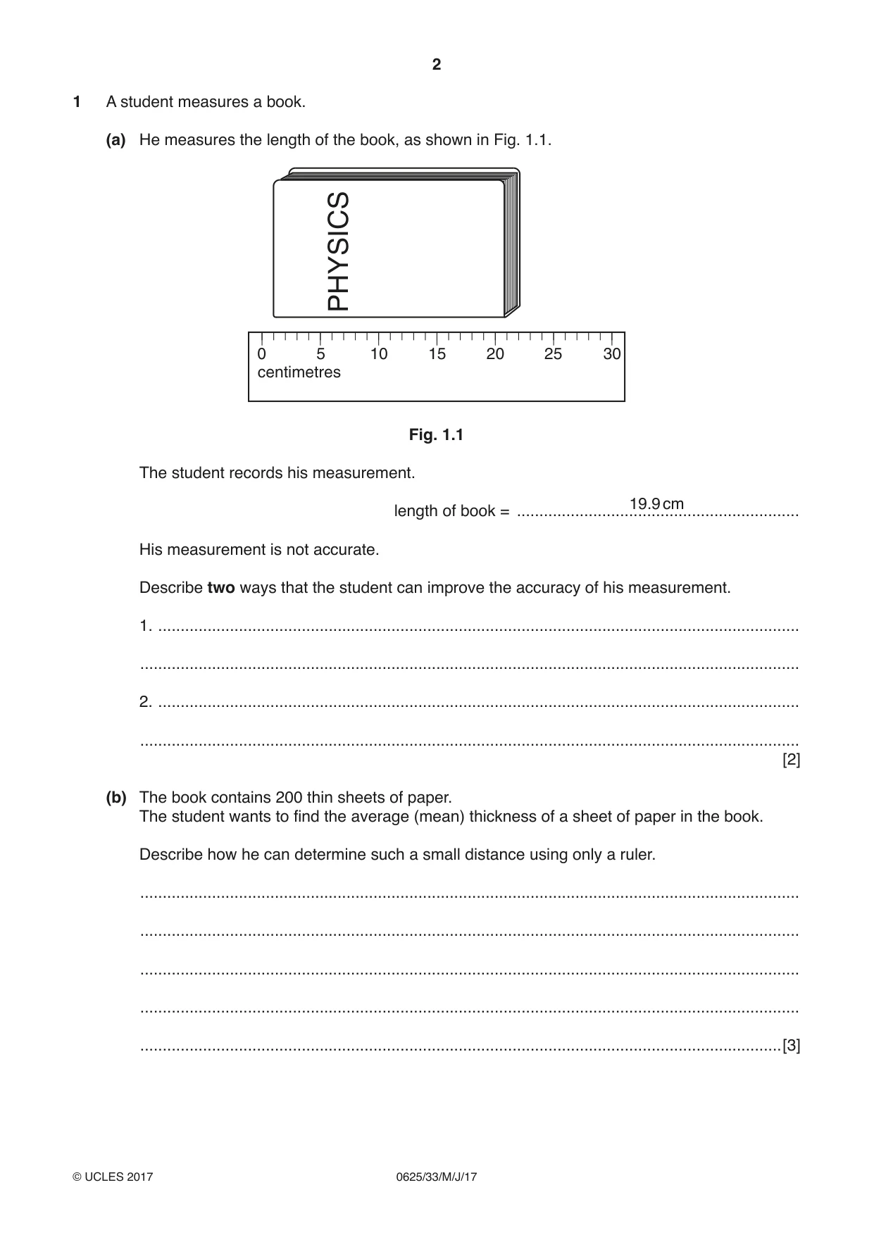 Cambridge IGCSE Physics 0625 2017 May/June Paper 3 · Variant 3 question paper, page 2 of 16