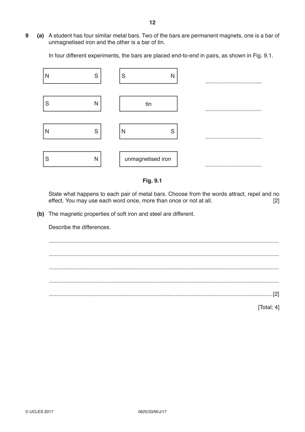 Cambridge IGCSE Physics 0625 2017 May/June Paper 3 · Variant 3 question paper, page 12 of 16