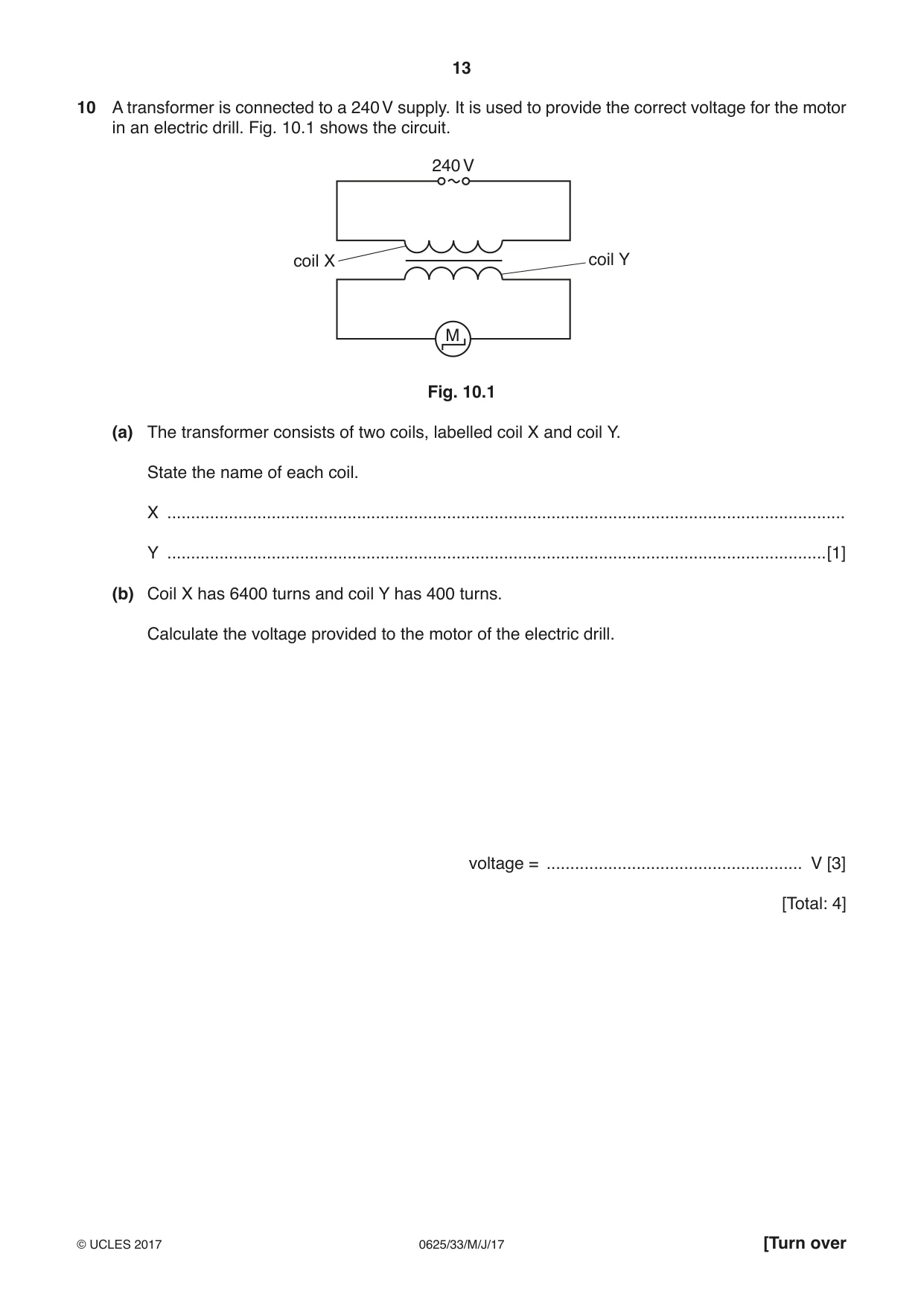 Cambridge IGCSE Physics 0625 2017 May/June Paper 3 · Variant 3 question paper, page 13 of 16