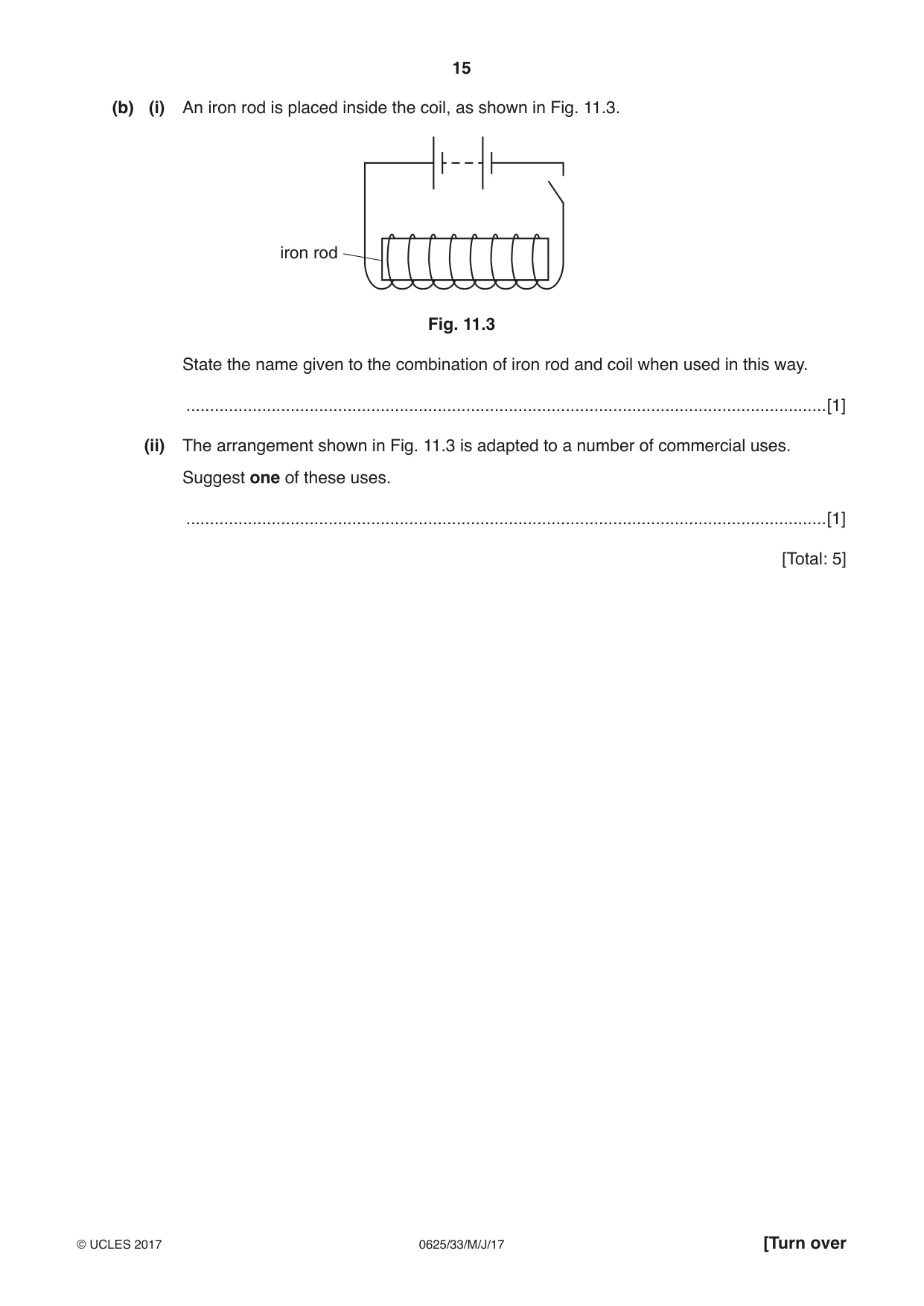 Cambridge IGCSE Physics 0625 2017 May/June Paper 3 · Variant 3 question paper, page 15 of 16