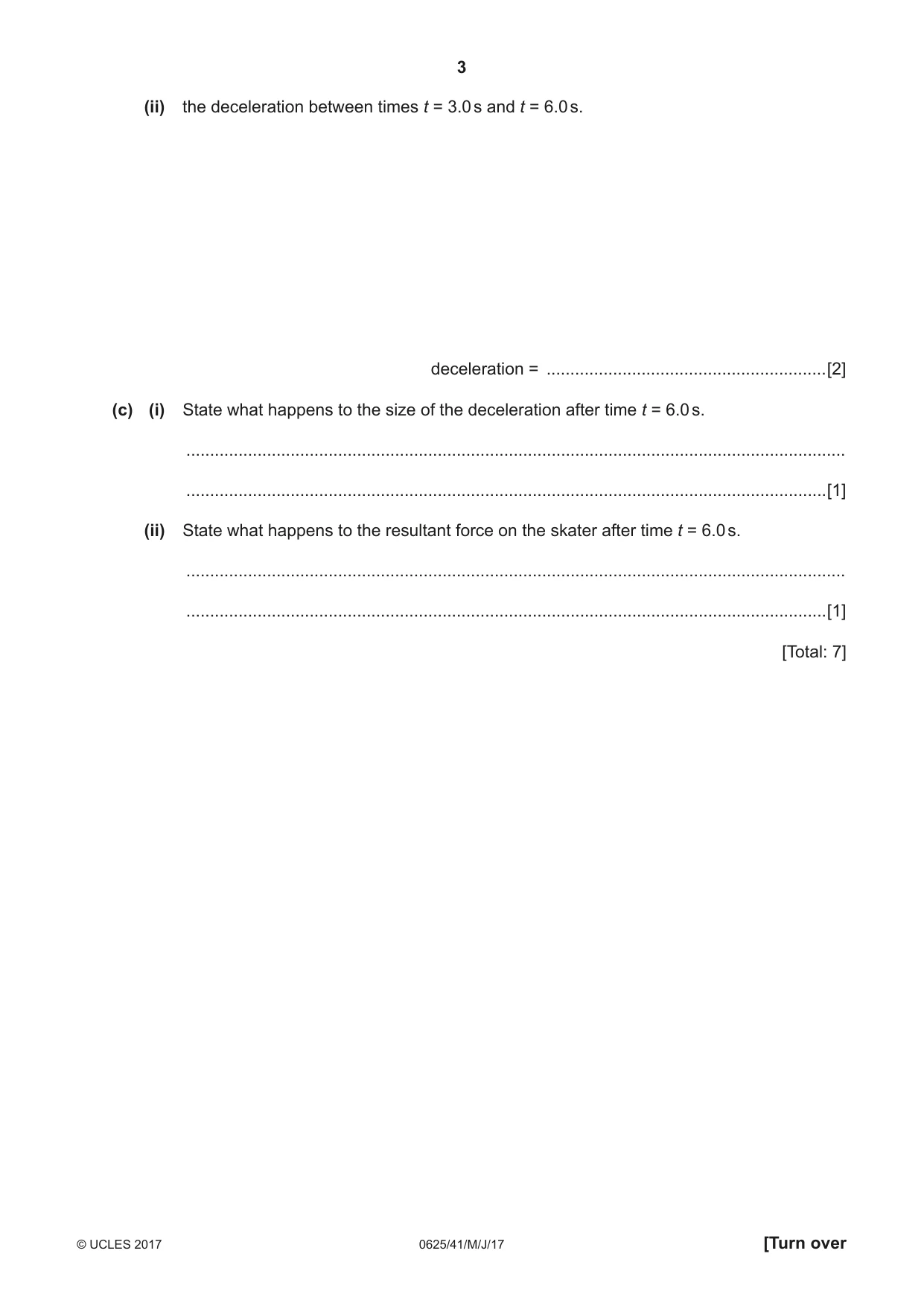Cambridge IGCSE Physics 0625 2017 May/June Paper 4 · Variant 1 question paper, page 3 of 16
