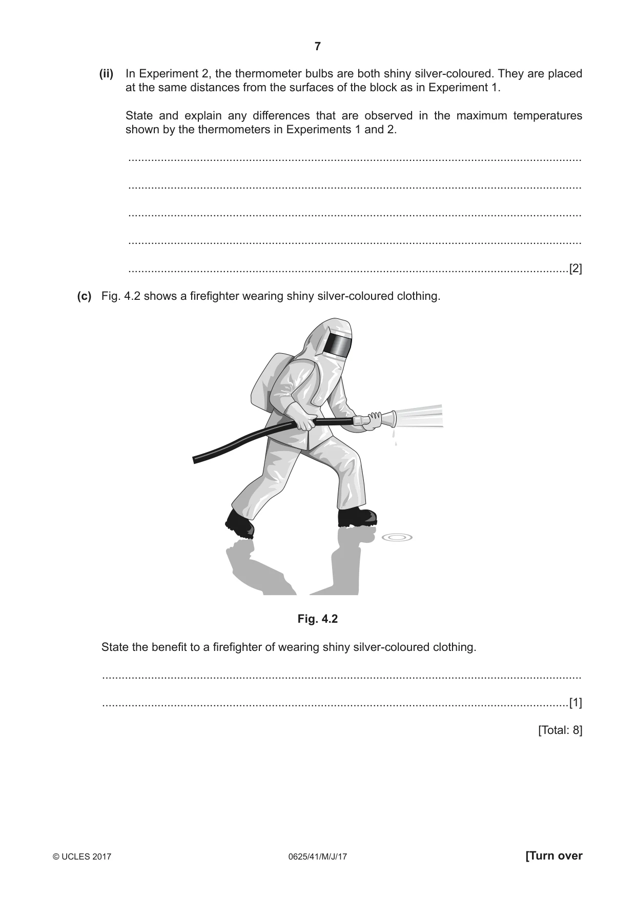 Cambridge IGCSE Physics 0625 2017 May/June Paper 4 · Variant 1 question paper, page 7 of 16