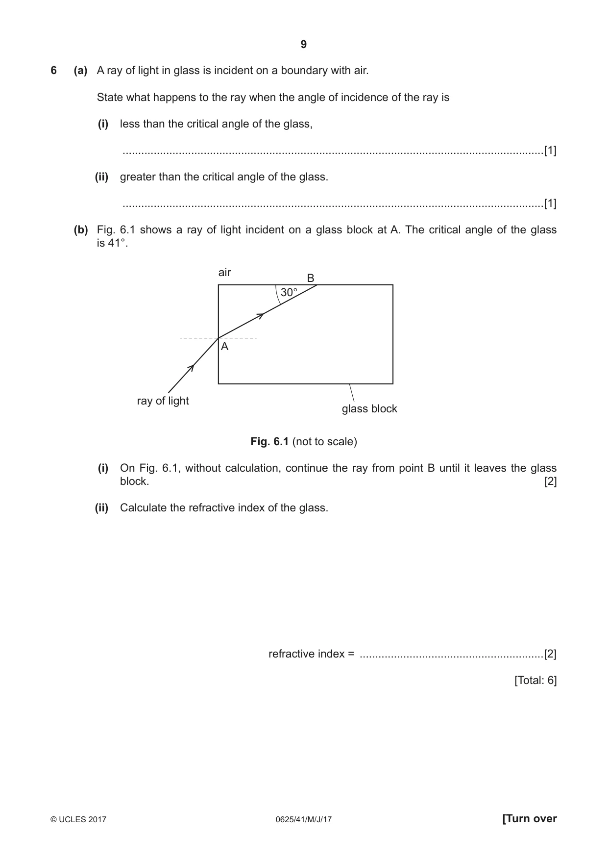 Cambridge IGCSE Physics 0625 2017 May/June Paper 4 · Variant 1 question paper, page 9 of 16