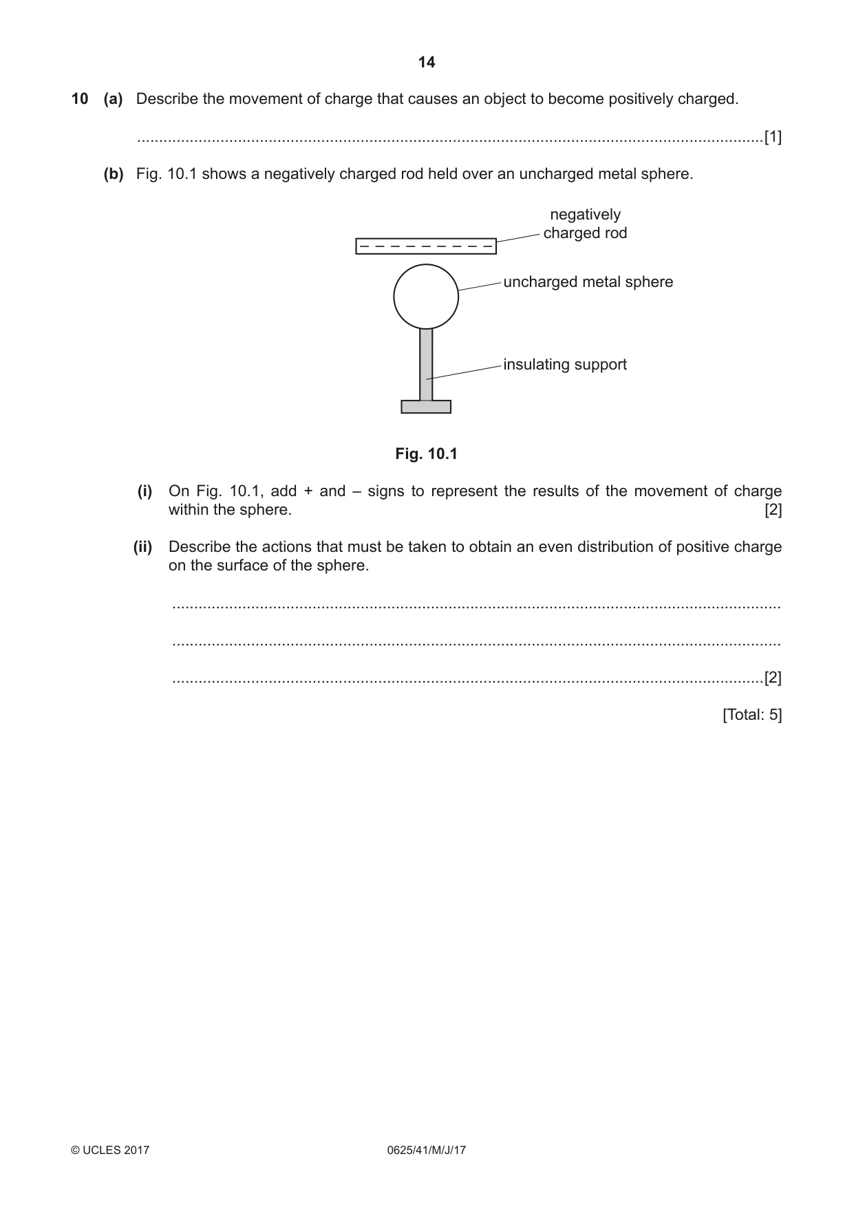 Cambridge IGCSE Physics 0625 2017 May/June Paper 4 · Variant 1 question paper, page 14 of 16