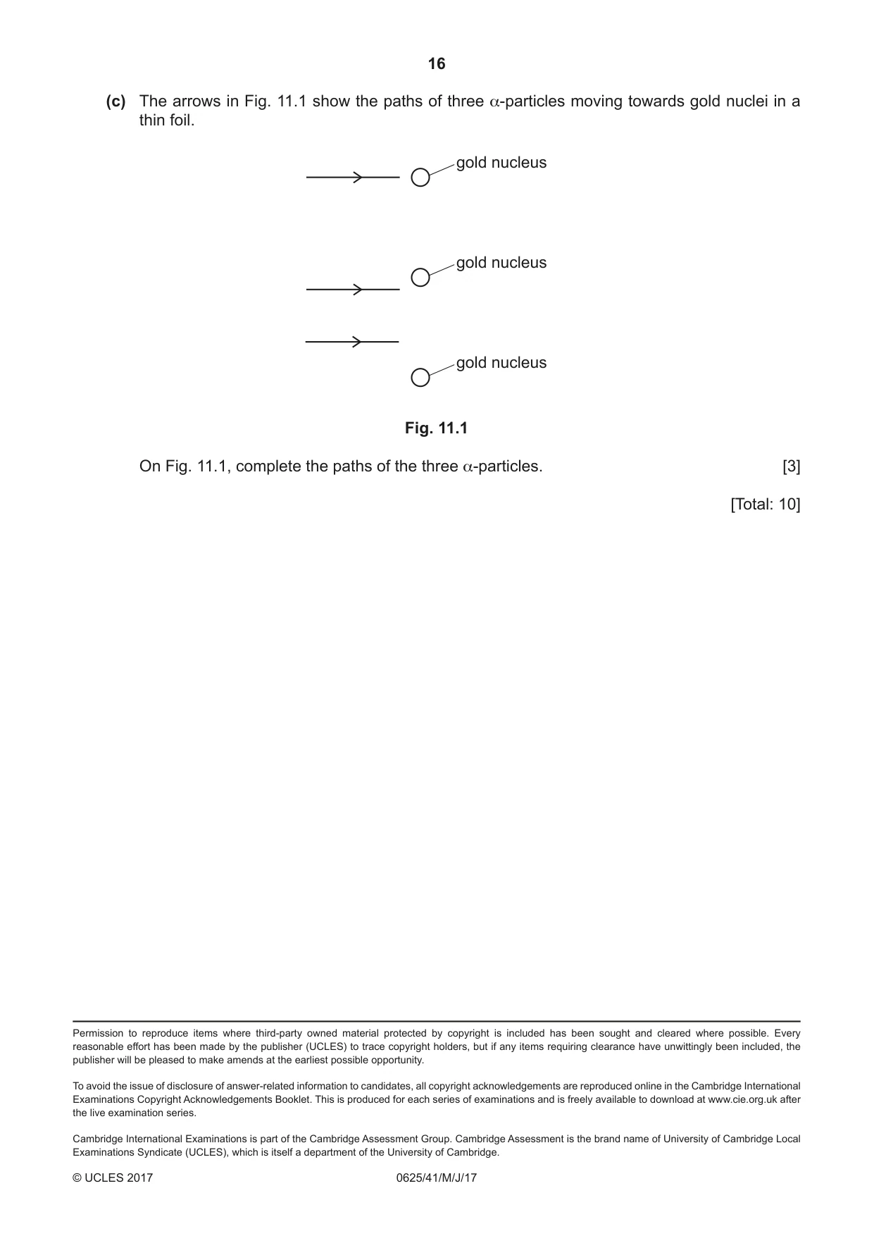 Cambridge IGCSE Physics 0625 2017 May/June Paper 4 · Variant 1 question paper, page 16 of 16