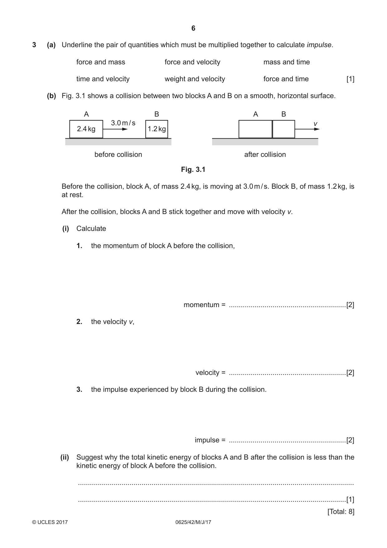 Cambridge IGCSE Physics 0625 2017 May/June Paper 4 · Variant 2 question paper, page 6 of 20