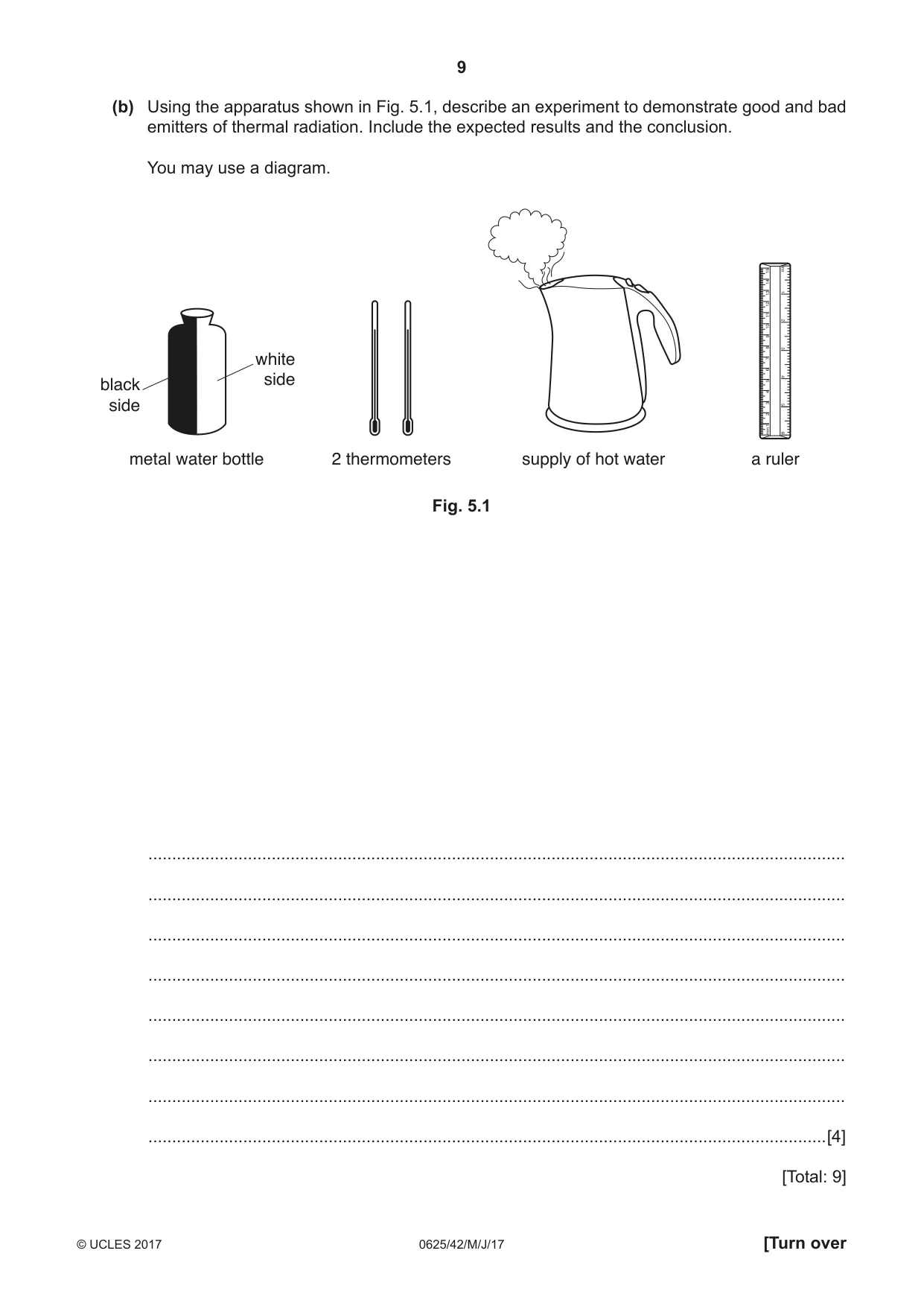 Cambridge IGCSE Physics 0625 2017 May/June Paper 4 · Variant 2 question paper, page 9 of 20