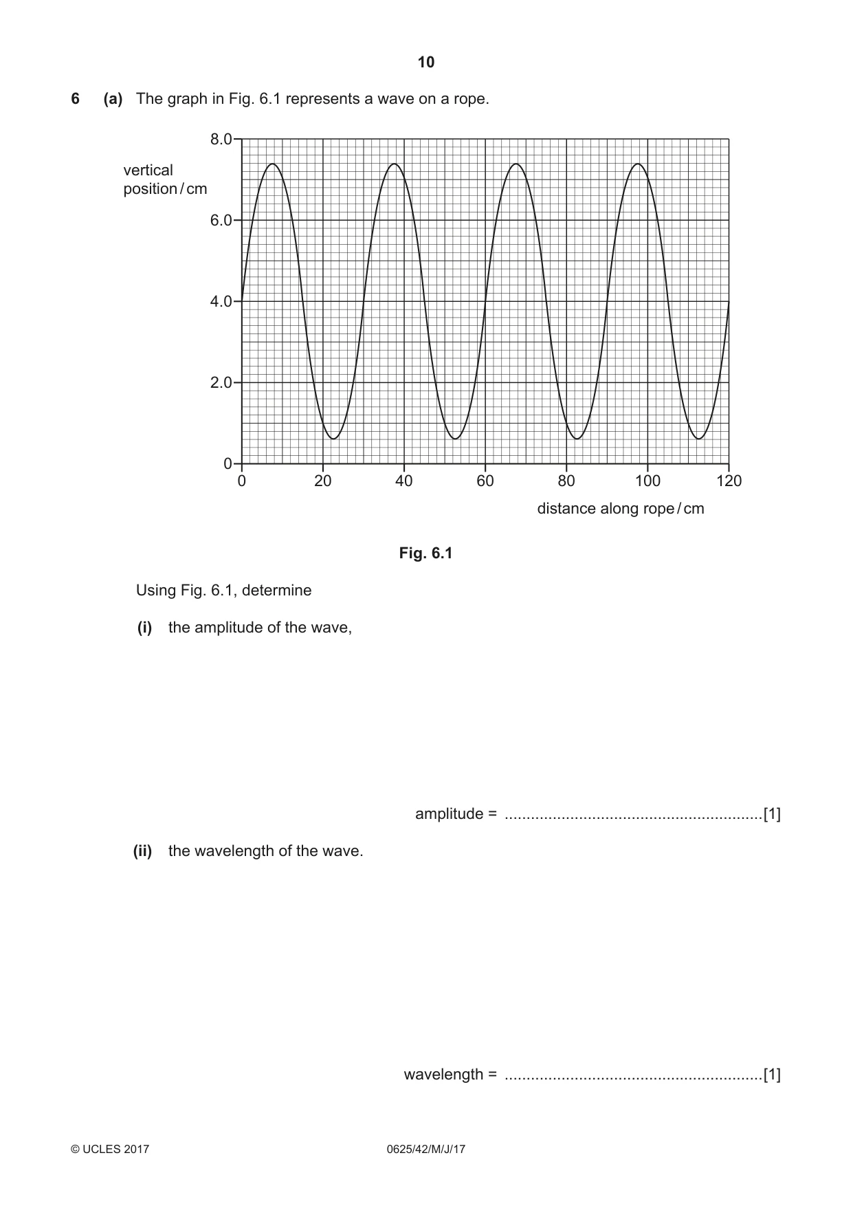 Cambridge IGCSE Physics 0625 2017 May/June Paper 4 · Variant 2 question paper, page 10 of 20