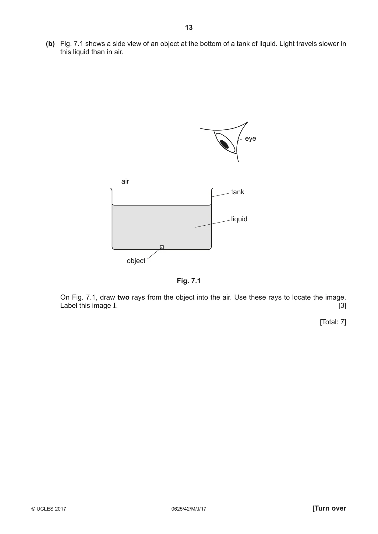 Cambridge IGCSE Physics 0625 2017 May/June Paper 4 · Variant 2 question paper, page 13 of 20