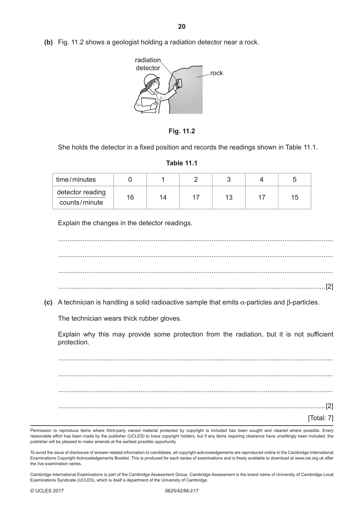 Cambridge IGCSE Physics 0625 2017 May/June Paper 4 · Variant 2 question paper, page 20 of 20