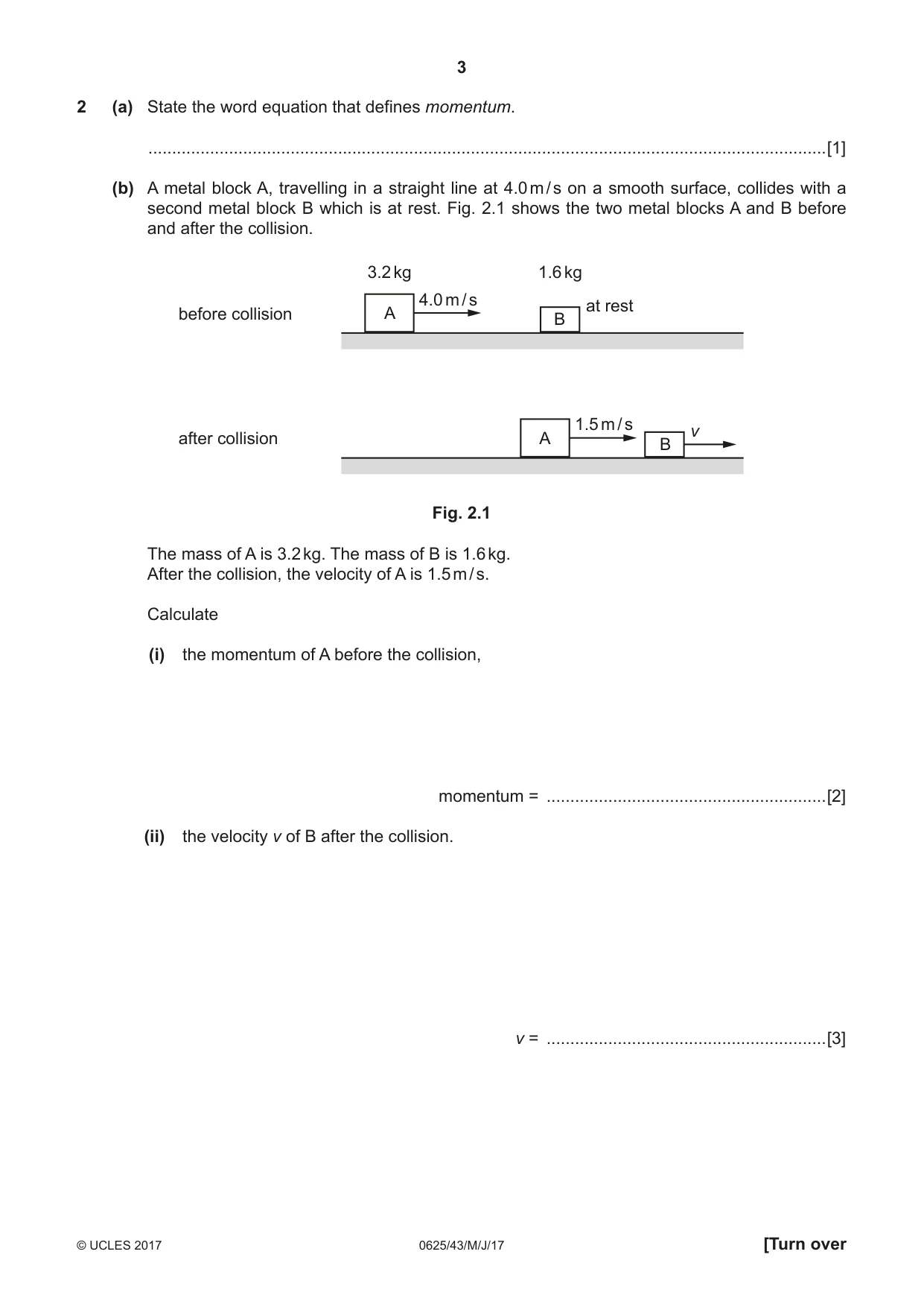Cambridge IGCSE Physics 0625 2017 May/June Paper 4 · Variant 3 question paper, page 3 of 20