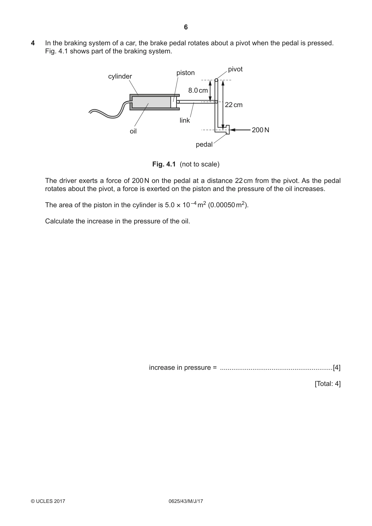 Cambridge IGCSE Physics 0625 2017 May/June Paper 4 · Variant 3 question paper, page 6 of 20