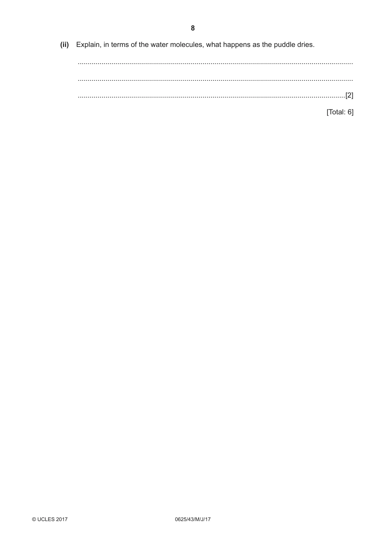 Cambridge IGCSE Physics 0625 2017 May/June Paper 4 · Variant 3 question paper, page 8 of 20