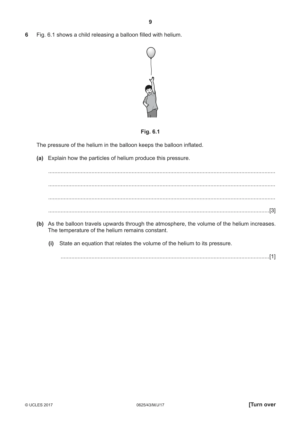Cambridge IGCSE Physics 0625 2017 May/June Paper 4 · Variant 3 question paper, page 9 of 20