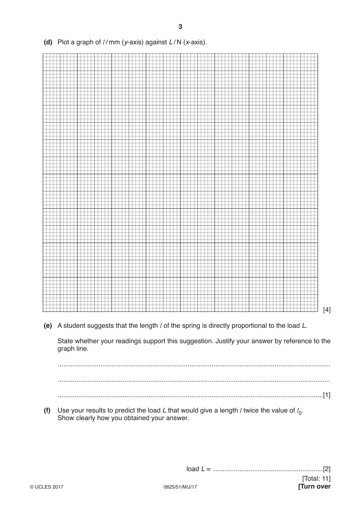 Cambridge IGCSE Physics 0625 2017 May/June Paper 5 · Variant 1 question paper, page 3 of 12