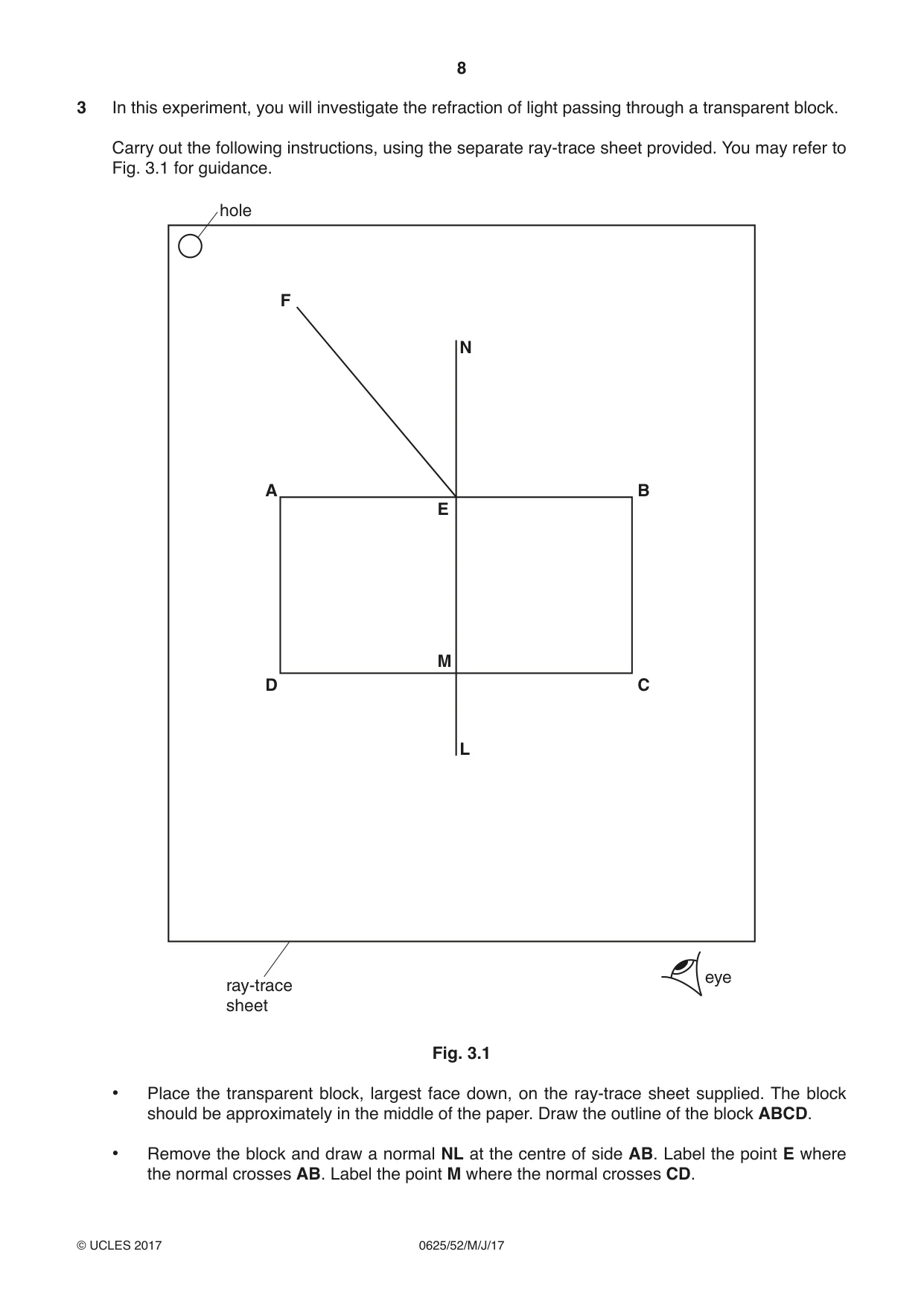Cambridge IGCSE Physics 0625 2017 May/June Paper 5 · Variant 2 question paper, page 8 of 12