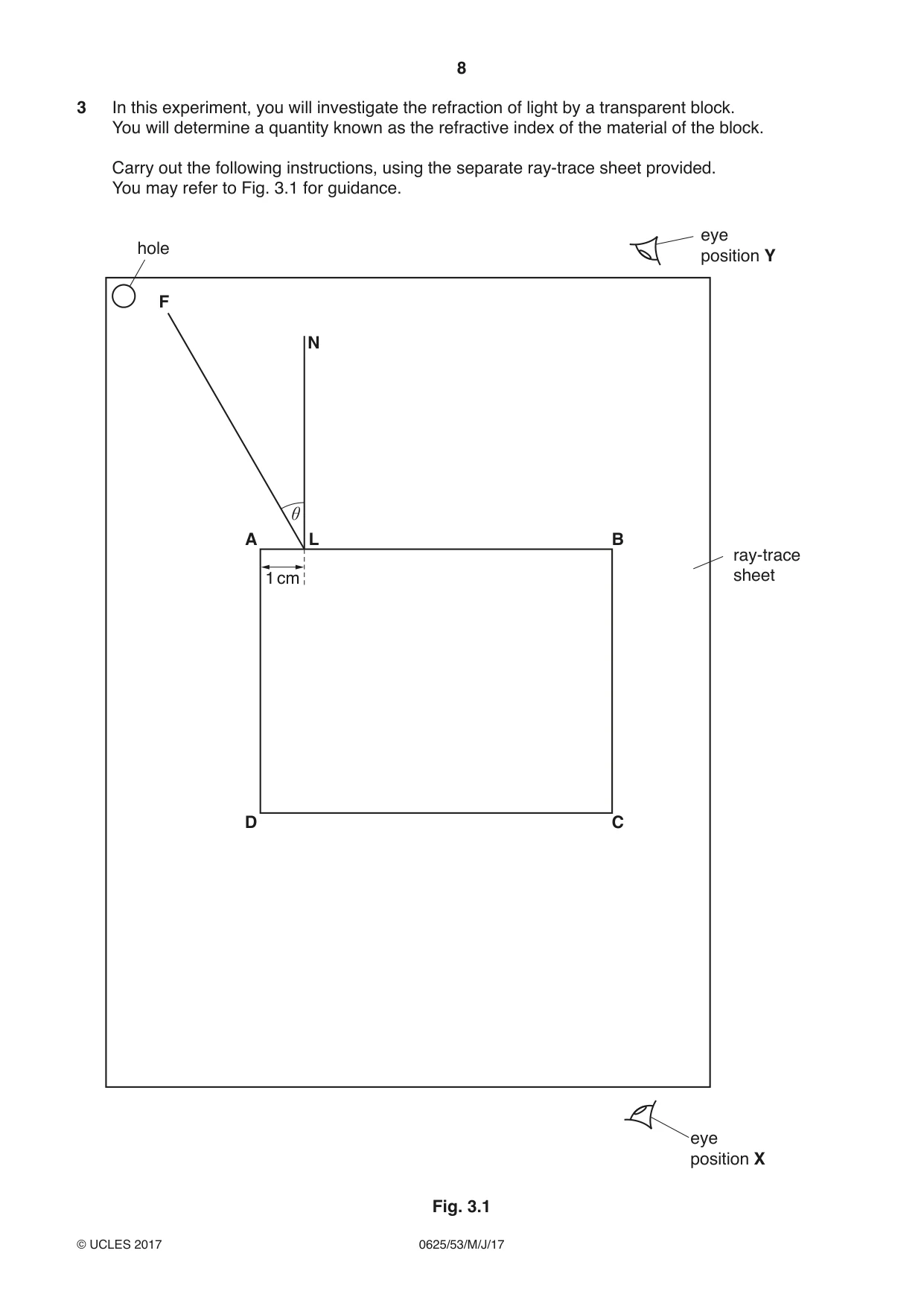 Cambridge IGCSE Physics 0625 2017 May/June Paper 5 · Variant 3 question paper, page 8 of 12