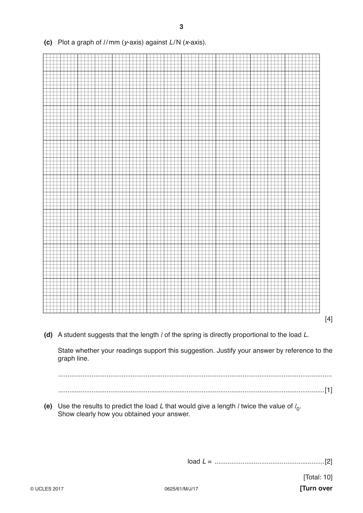 Cambridge IGCSE Physics 0625 2017 May/June Paper 6 · Variant 1 question paper, page 3 of 12