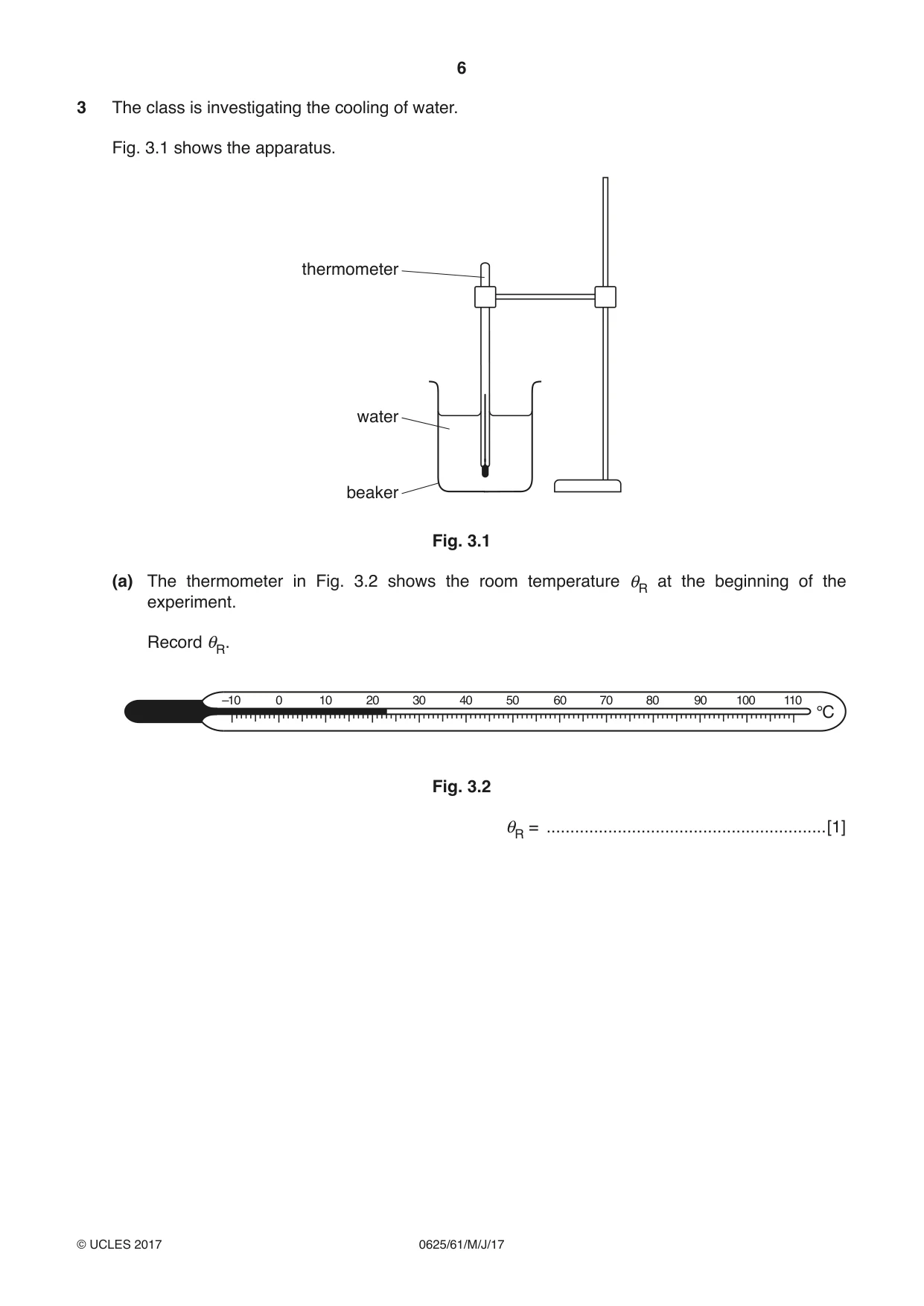 Cambridge IGCSE Physics 0625 2017 May/June Paper 6 · Variant 1 question paper, page 6 of 12