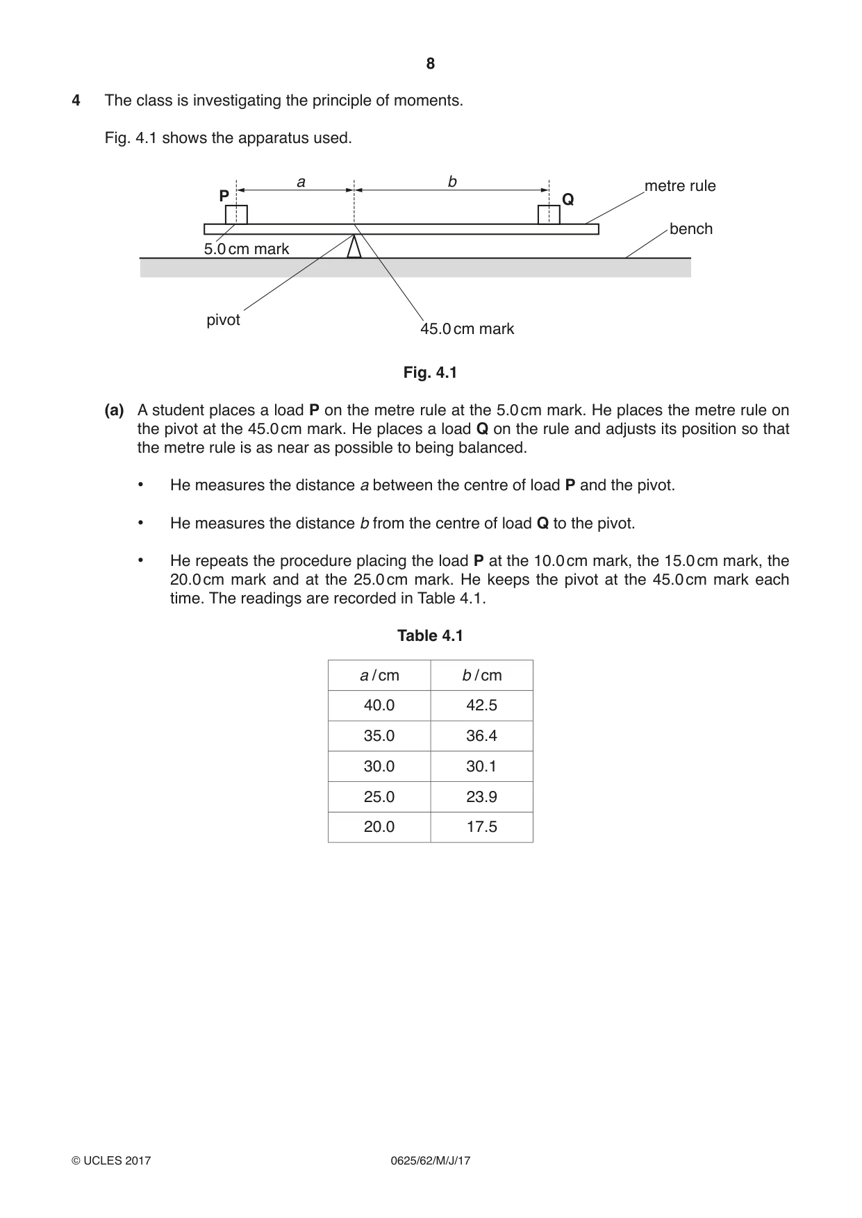 Cambridge IGCSE Physics 0625 2017 May/June Paper 6 · Variant 2 question paper, page 8 of 12