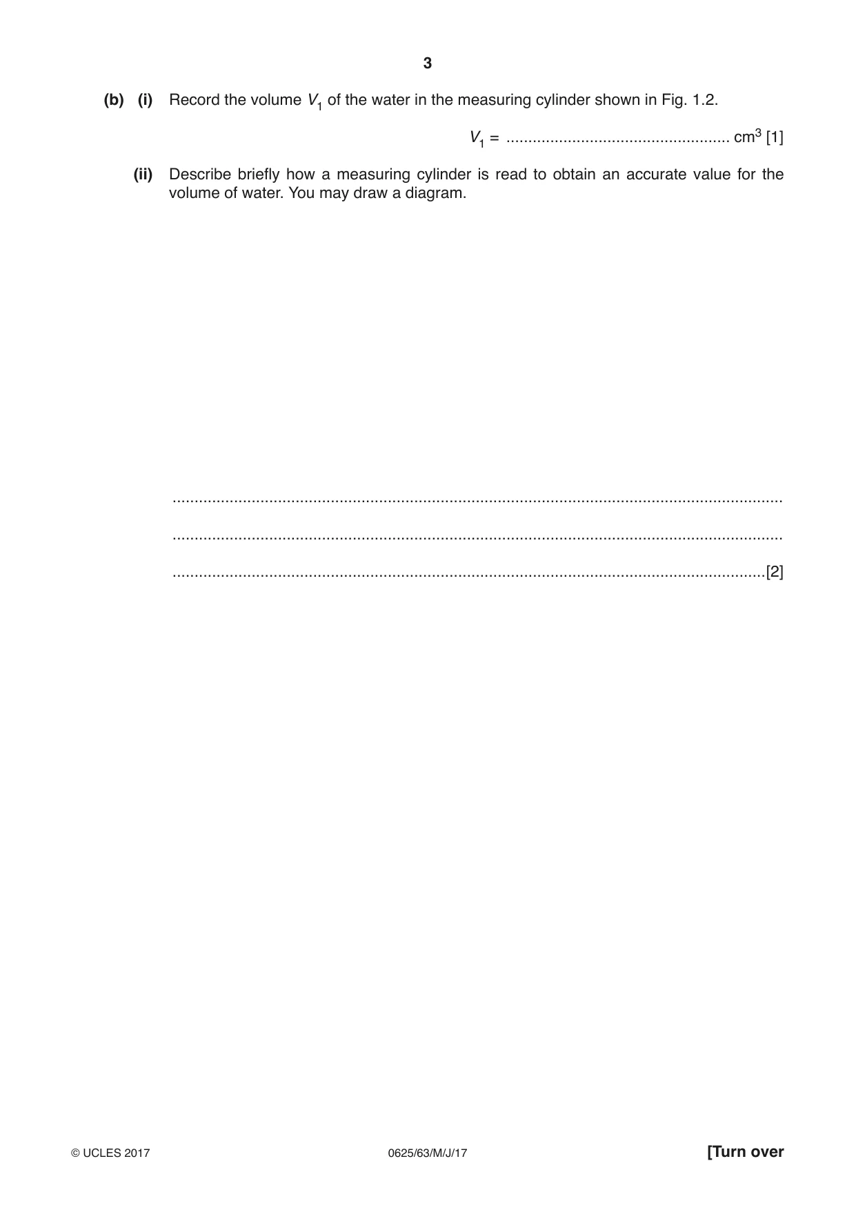 Cambridge IGCSE Physics 0625 2017 May/June Paper 6 · Variant 3 question paper, page 3 of 16