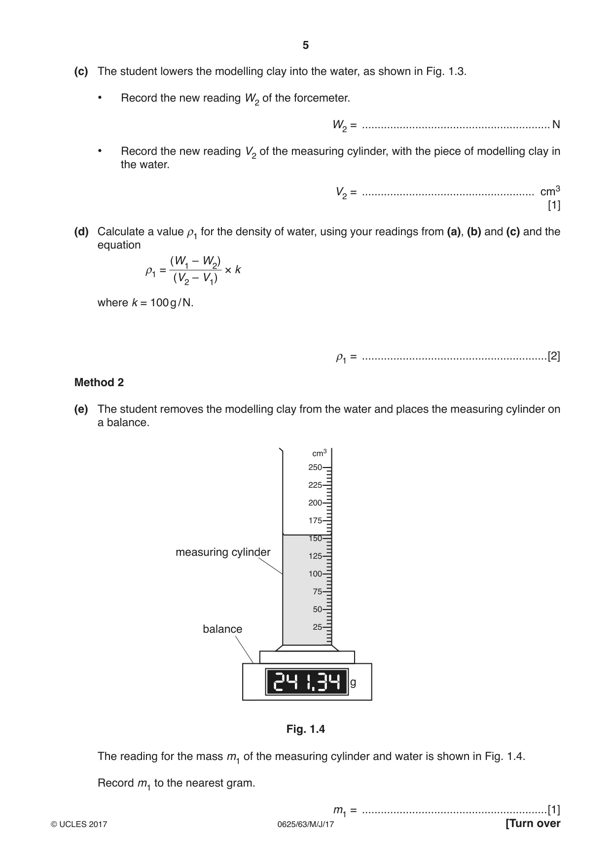 Cambridge IGCSE Physics 0625 2017 May/June Paper 6 · Variant 3 question paper, page 5 of 16