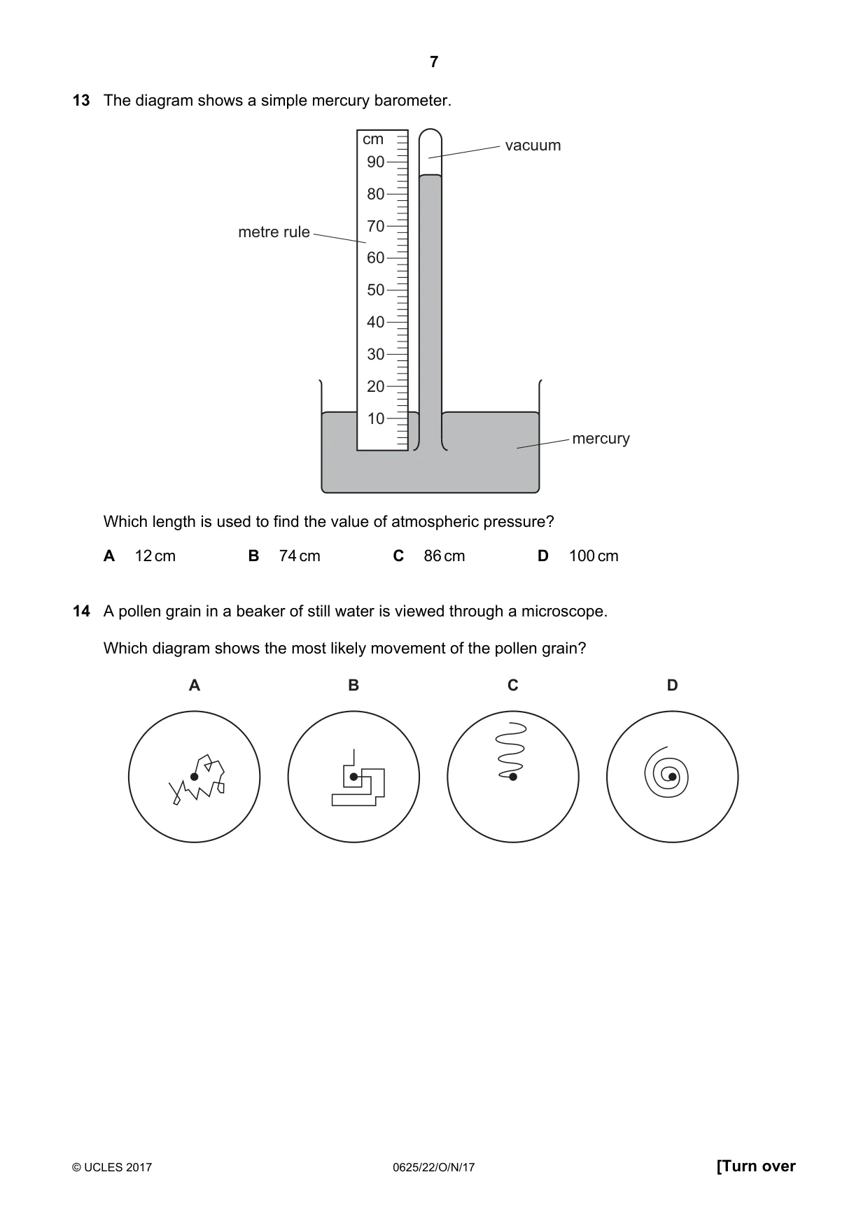 Cambridge IGCSE Physics 0625 2017 Oct/Nov Paper 2 · Variant 2 question paper, page 7 of 20