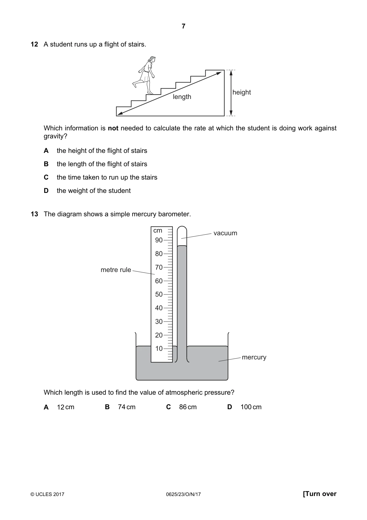 Cambridge IGCSE Physics 0625 2017 Oct/Nov Paper 2 · Variant 3 question paper, page 7 of 20