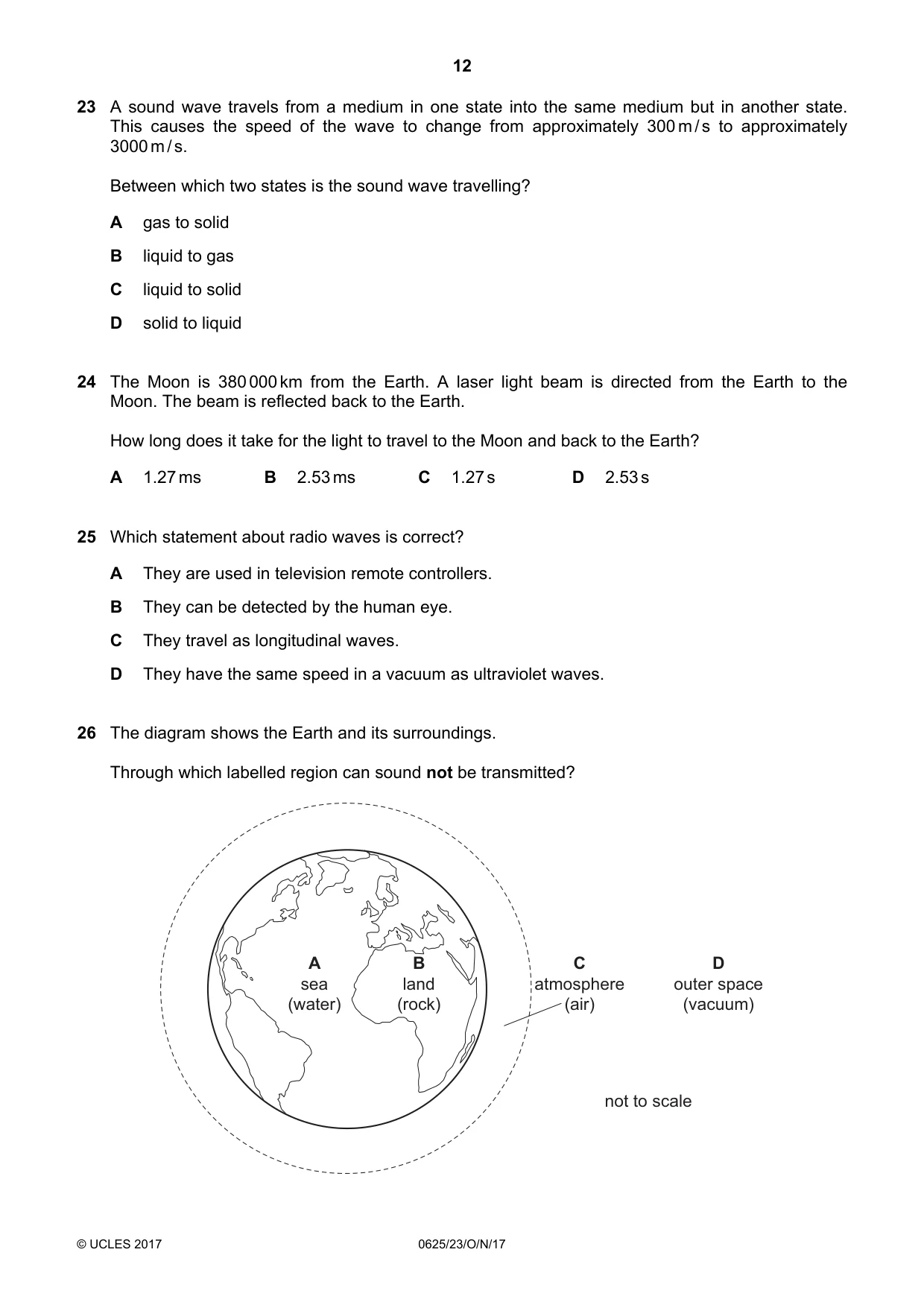 Cambridge IGCSE Physics 0625 2017 Oct/Nov Paper 2 · Variant 3 question paper, page 12 of 20