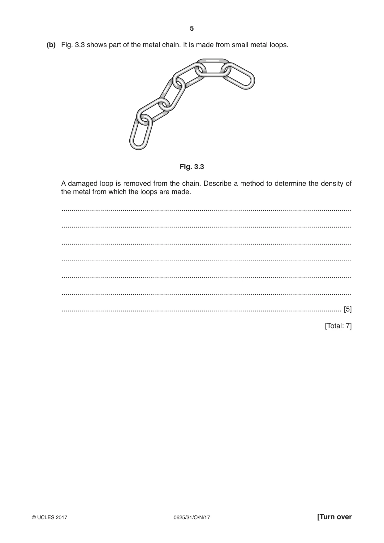 Cambridge IGCSE Physics 0625 2017 Oct/Nov Paper 3 · Variant 1 question paper, page 5 of 20