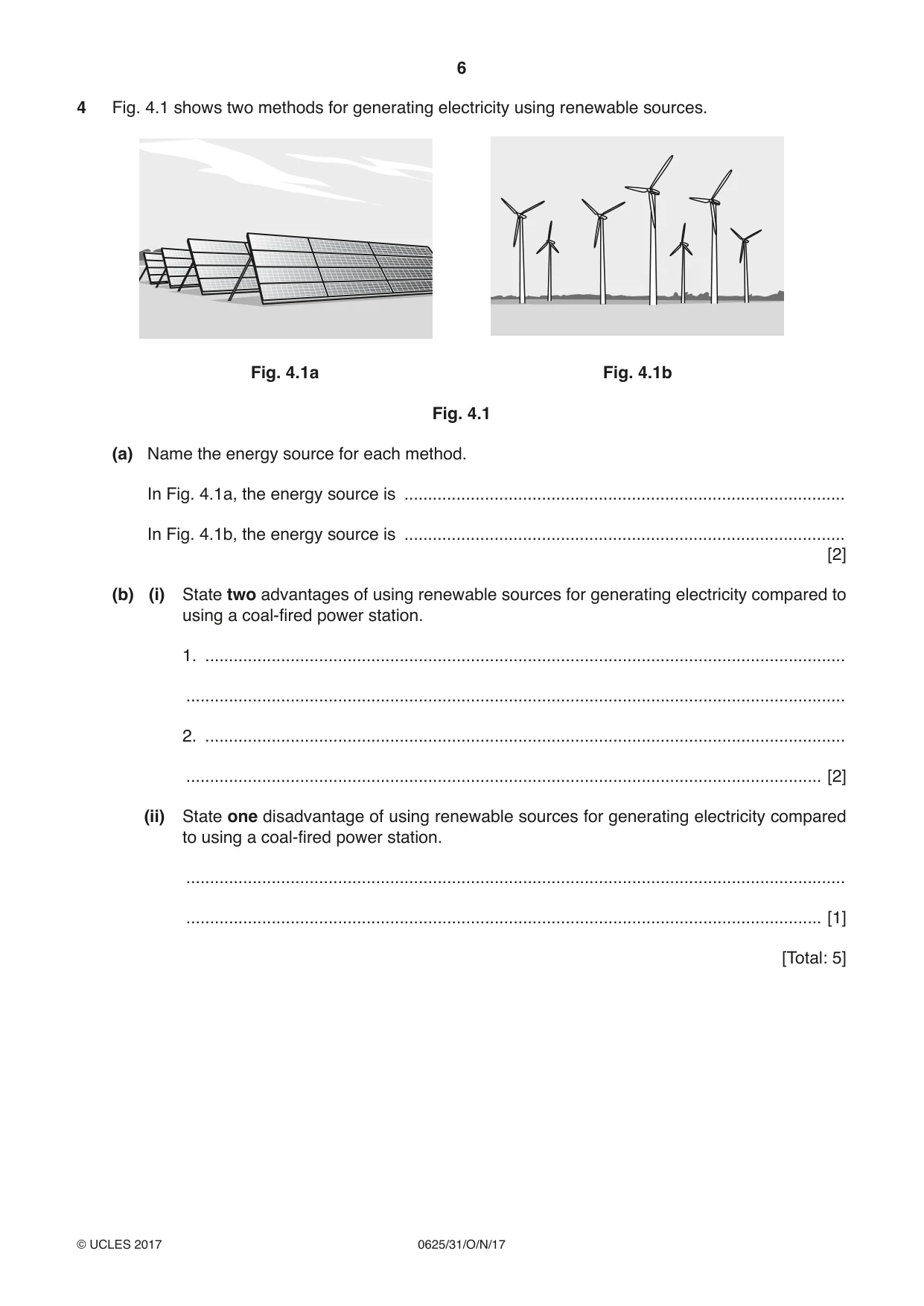 Cambridge IGCSE Physics 0625 2017 Oct/Nov Paper 3 · Variant 1 question paper, page 6 of 20