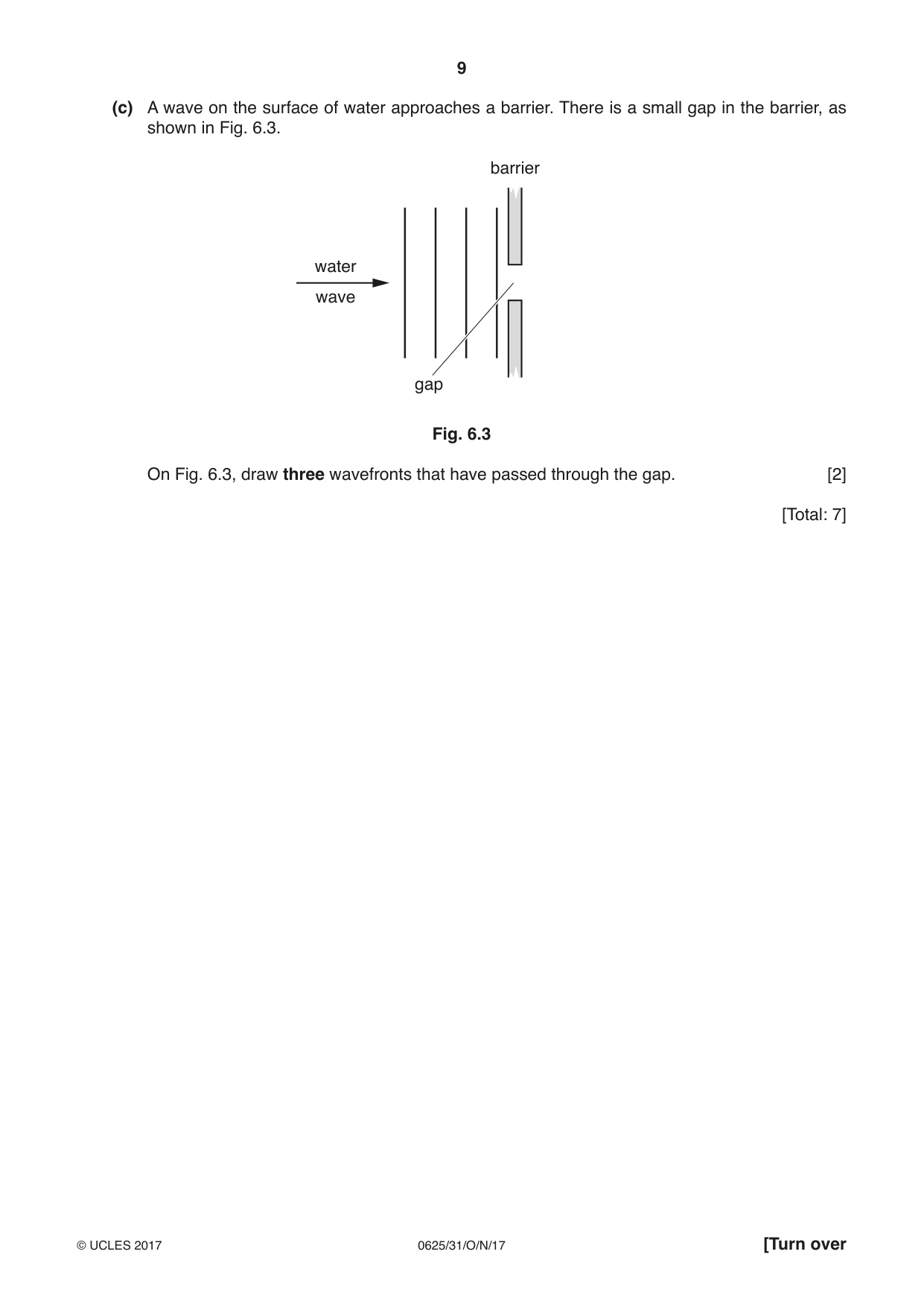 Cambridge IGCSE Physics 0625 2017 Oct/Nov Paper 3 · Variant 1 question paper, page 9 of 20