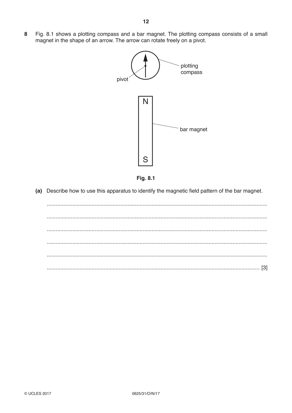 Cambridge IGCSE Physics 0625 2017 Oct/Nov Paper 3 · Variant 1 question paper, page 12 of 20