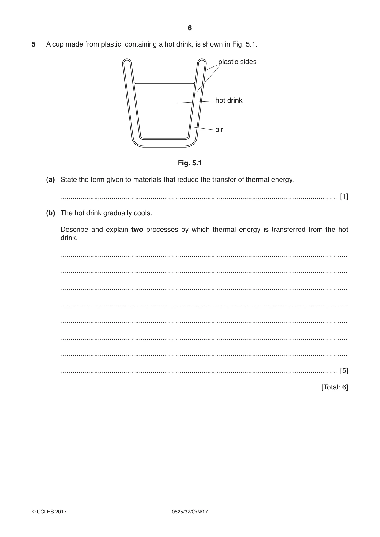 Cambridge IGCSE Physics 0625 2017 Oct/Nov Paper 3 · Variant 2 question paper, page 6 of 16