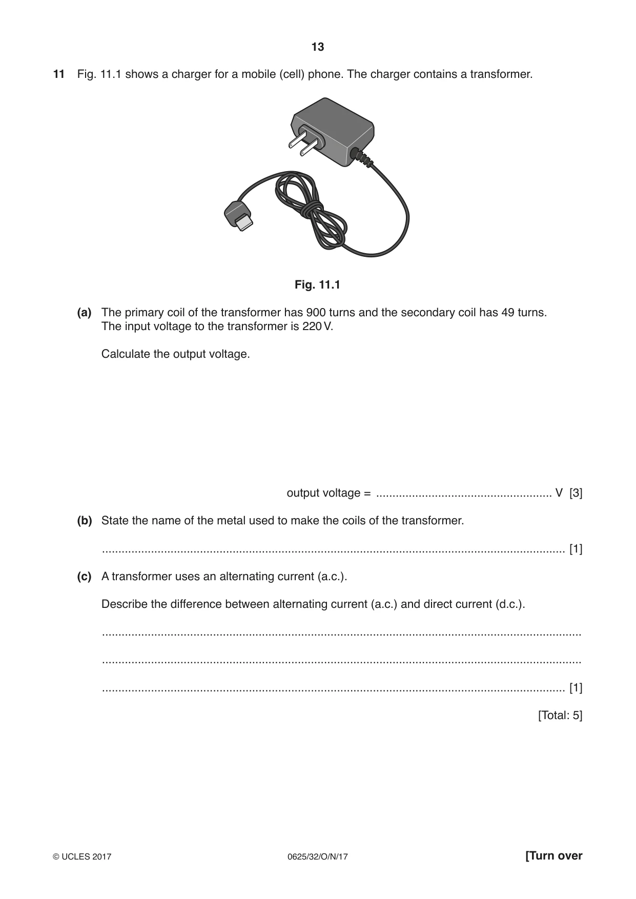 Cambridge IGCSE Physics 0625 2017 Oct/Nov Paper 3 · Variant 2 question paper, page 13 of 16