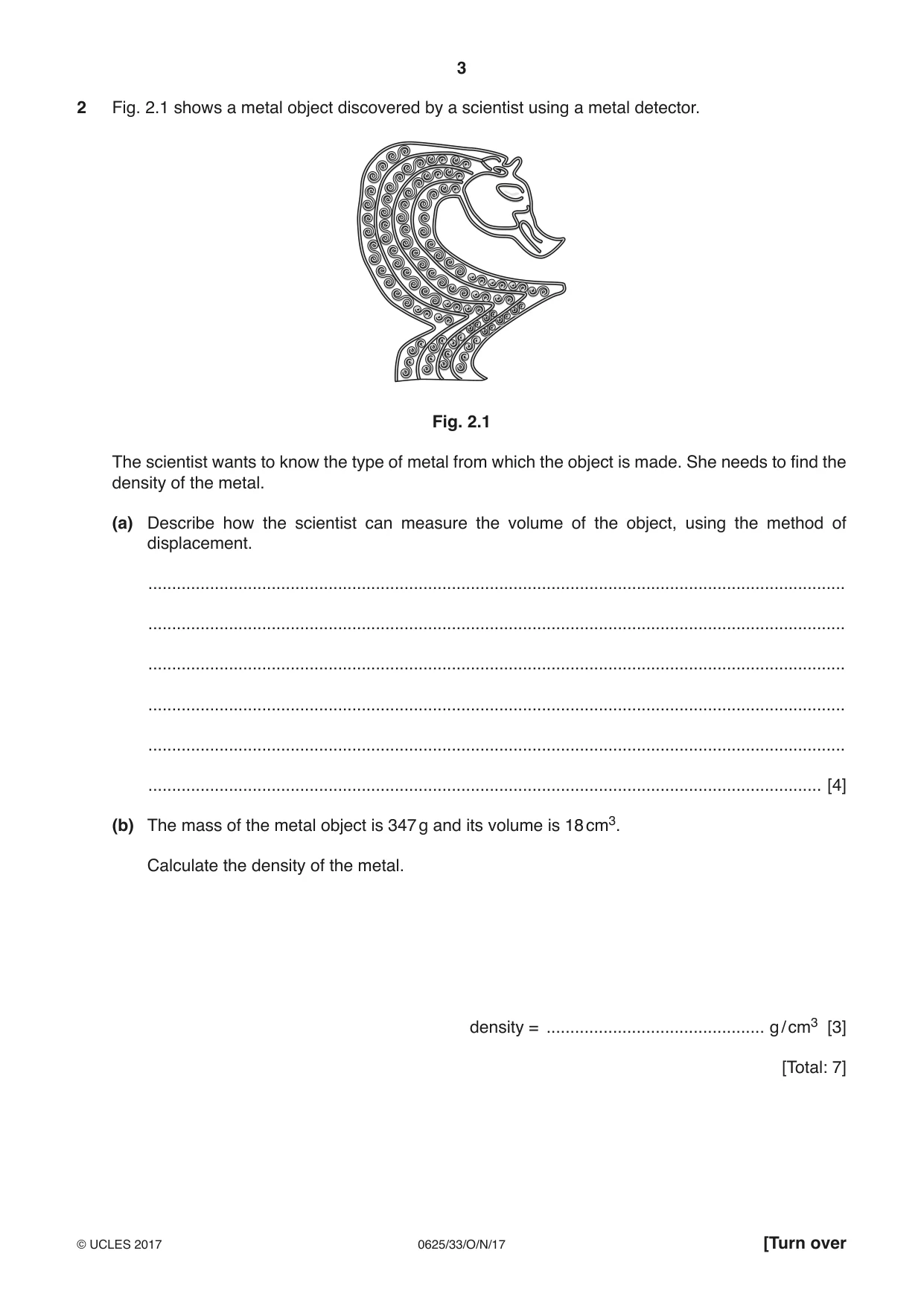 Cambridge IGCSE Physics 0625 2017 Oct/Nov Paper 3 · Variant 3 question paper, page 3 of 16