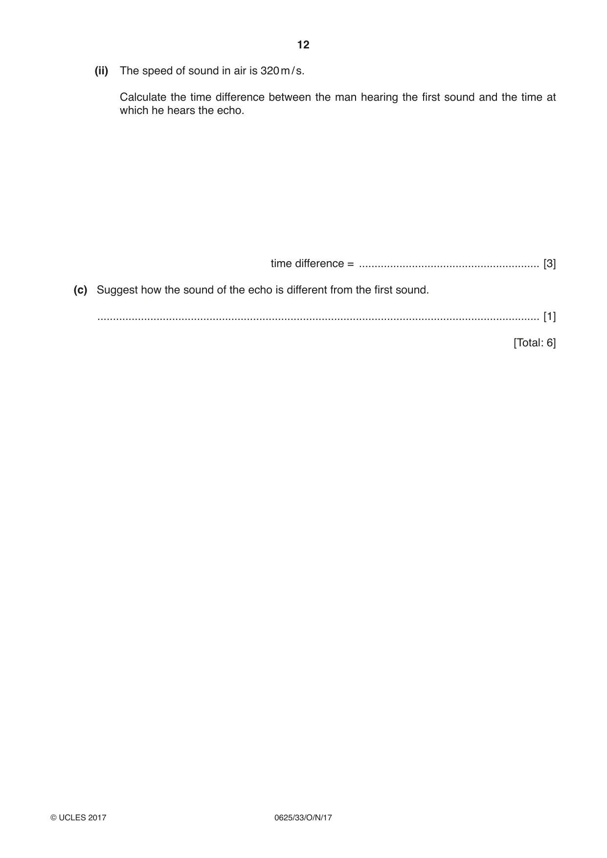 Cambridge IGCSE Physics 0625 2017 Oct/Nov Paper 3 · Variant 3 question paper, page 12 of 16