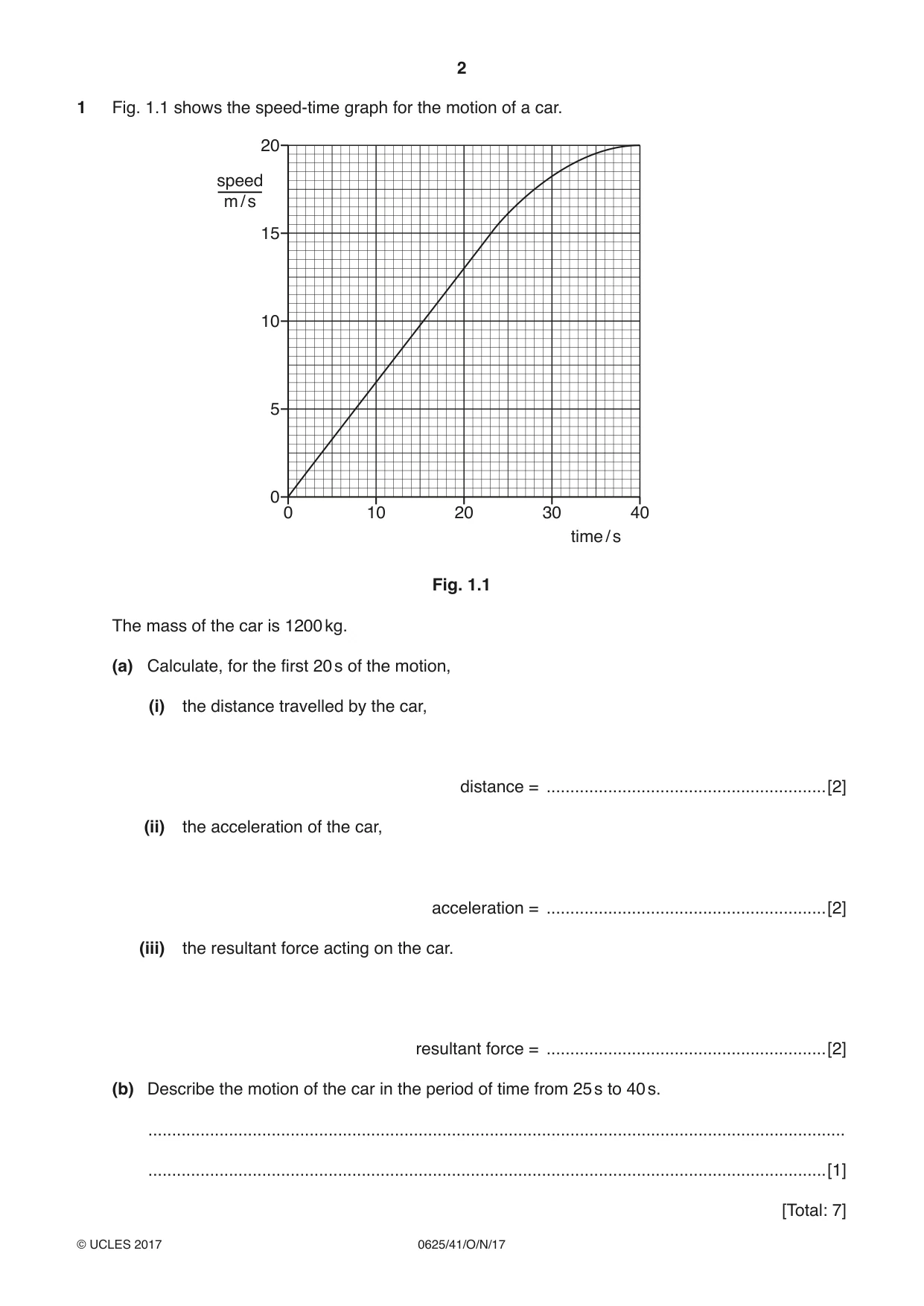Cambridge IGCSE Physics 0625 2017 Oct/Nov Paper 4 · Variant 1 question paper, page 2 of 16